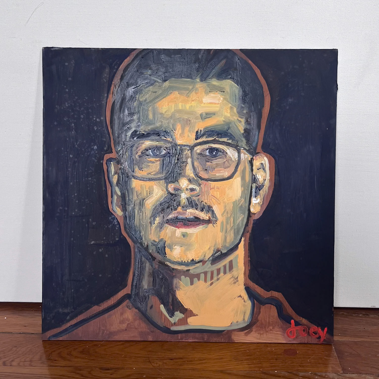 "January 2024", Oil on panel, 12 x 12 inches, January 2024