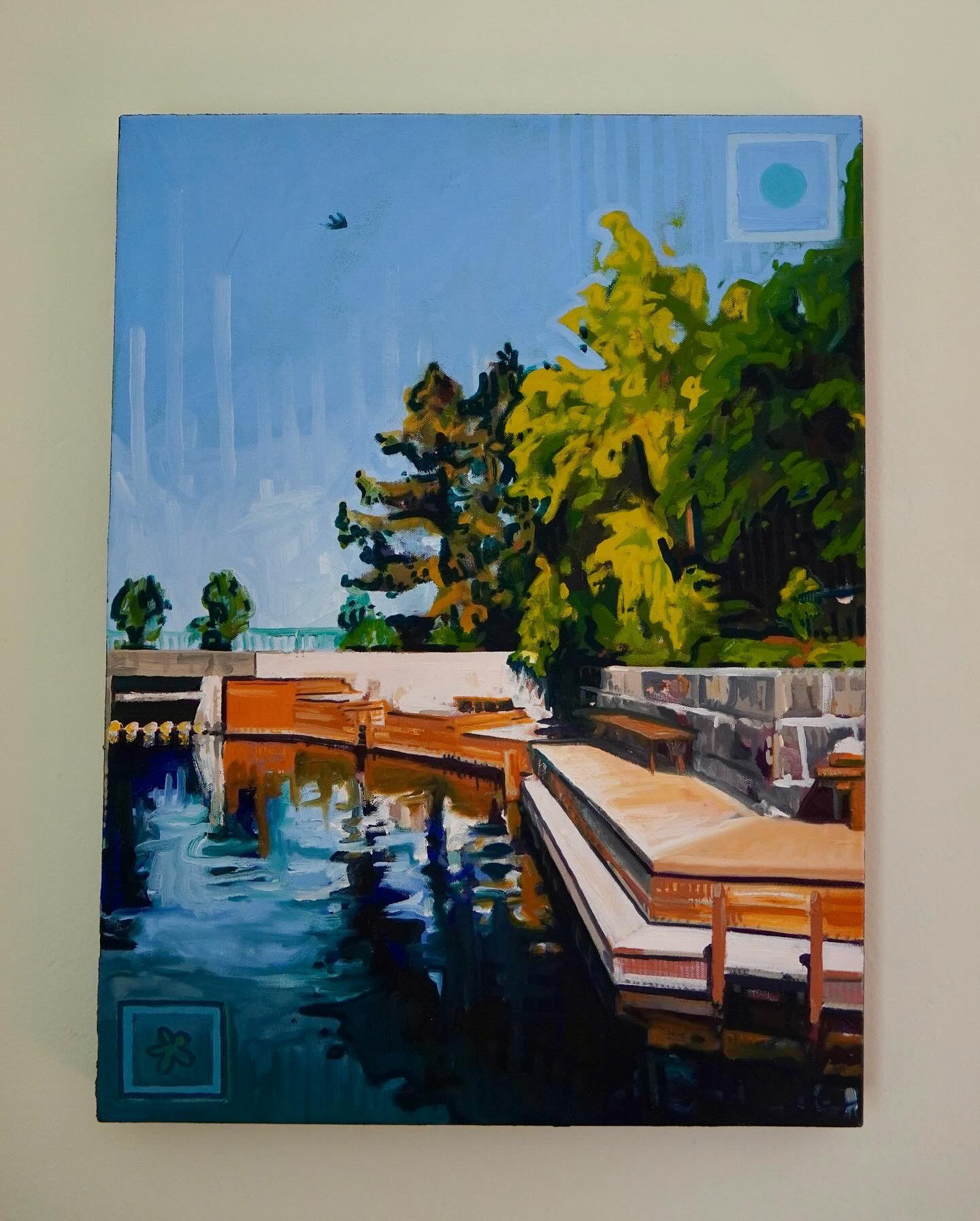 "Danish Dock", Oil on canvas, 18 x 14 inches, February 2024