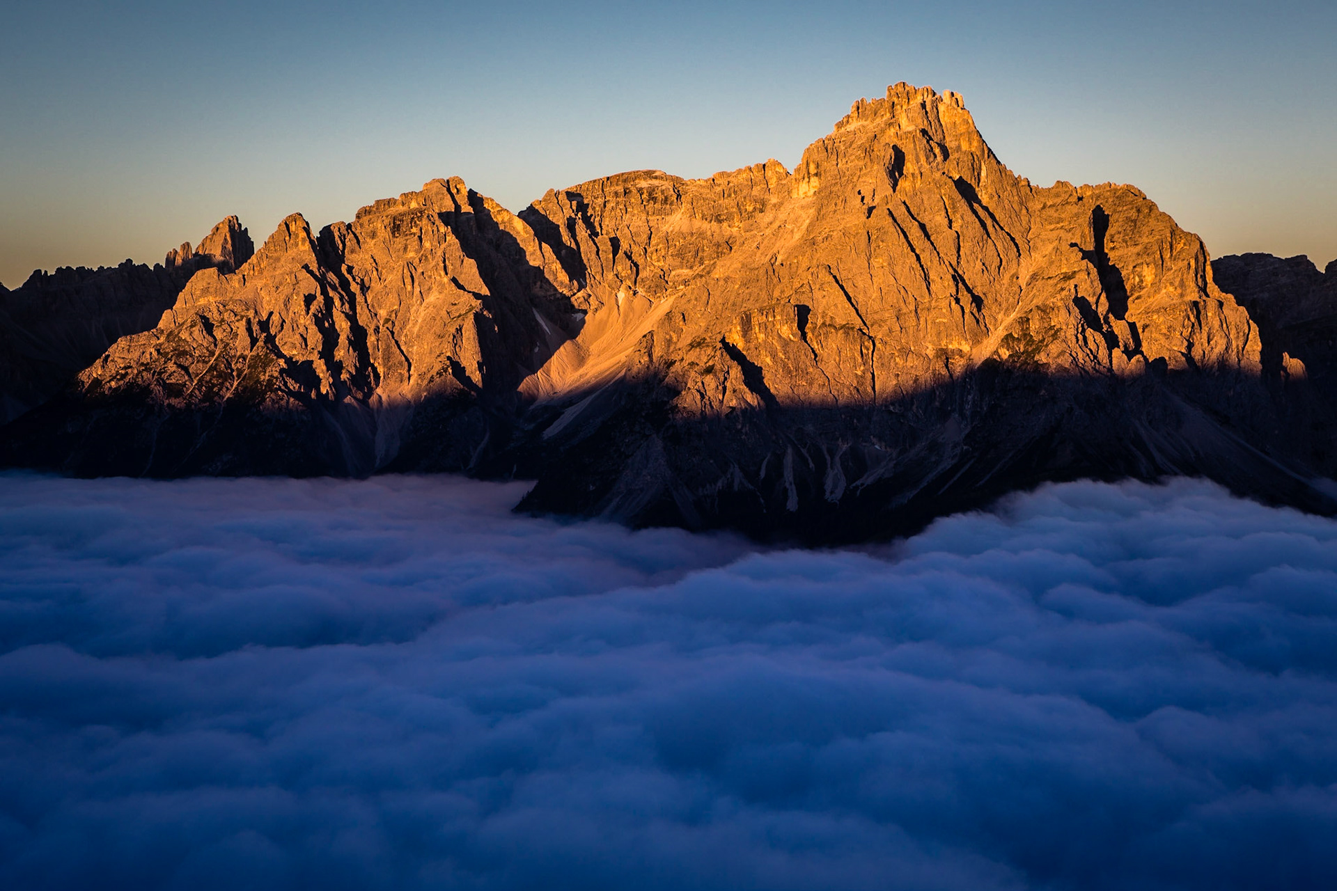 Sun Rising Above Cloud Inversion