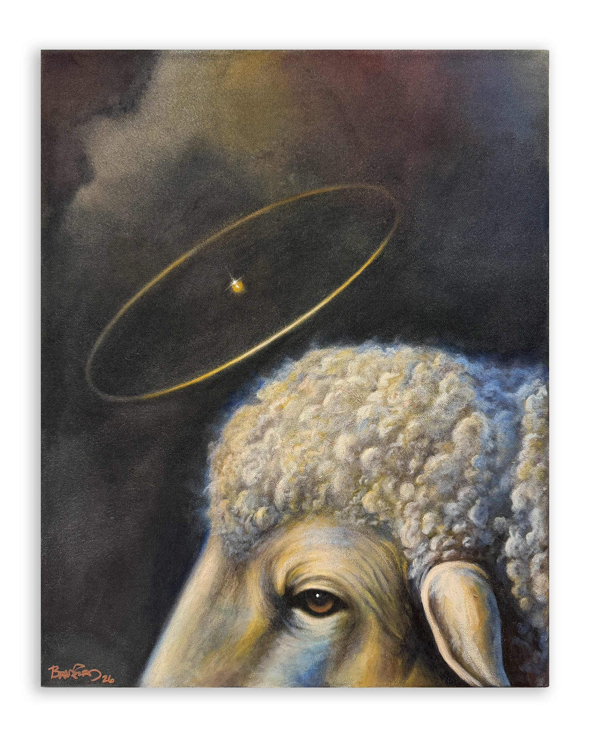 "But the Meek", 2026. 16"x20", Acrylic on Canvas