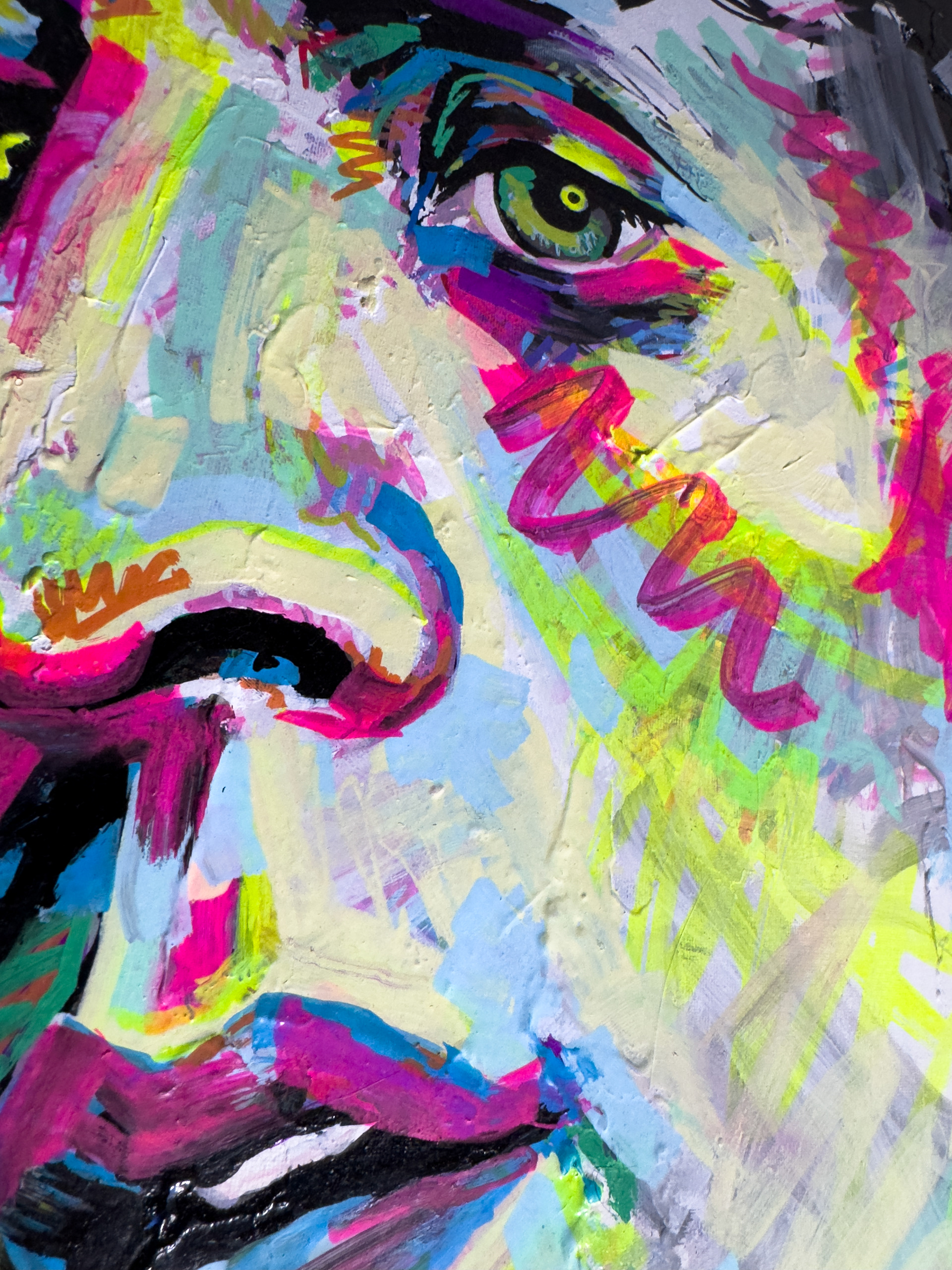 Self Portrait, 24"x36", Acrylic & Oil on Canvas
