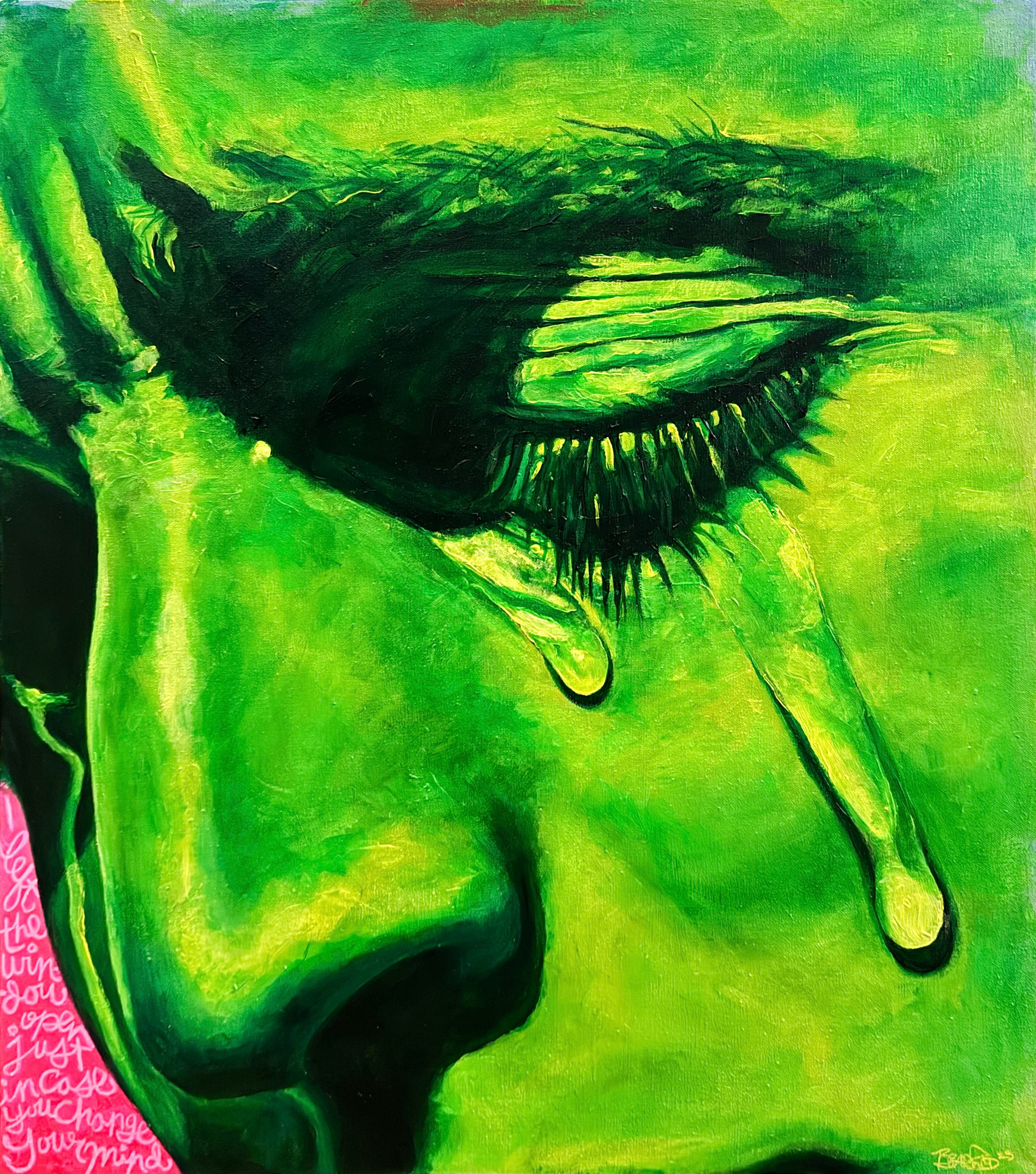 "Long Gone" 2025. 26" x 30", Acrylic on Canvas