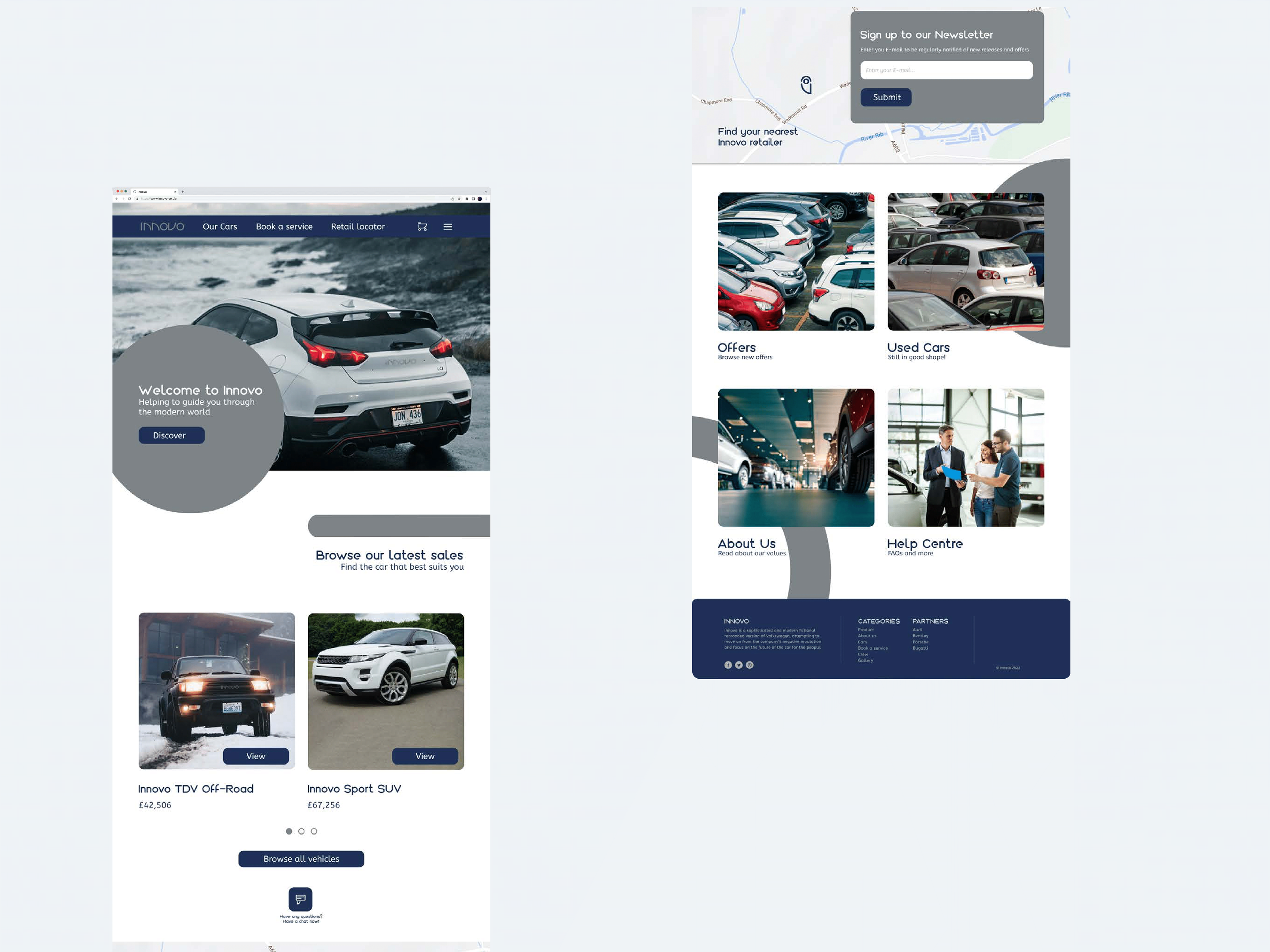 Website home page (desktop)