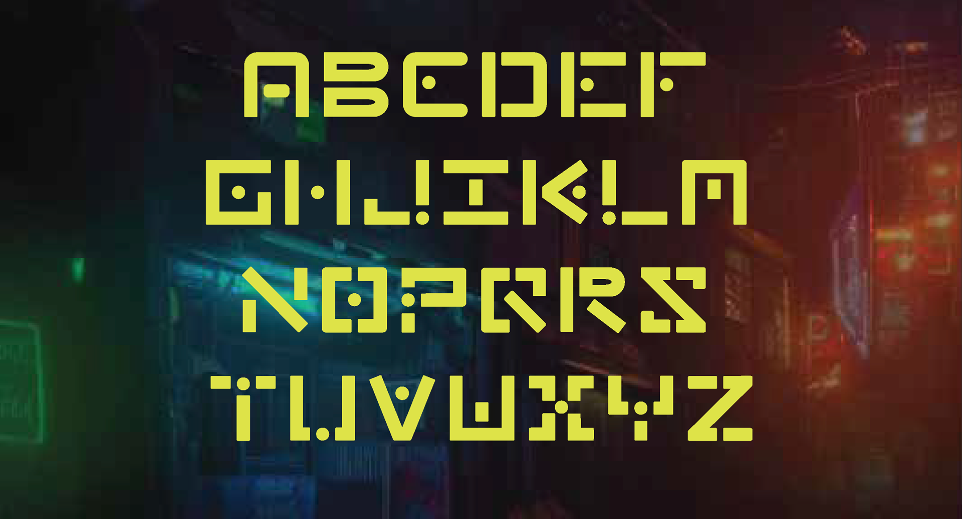Alphabet type specimen