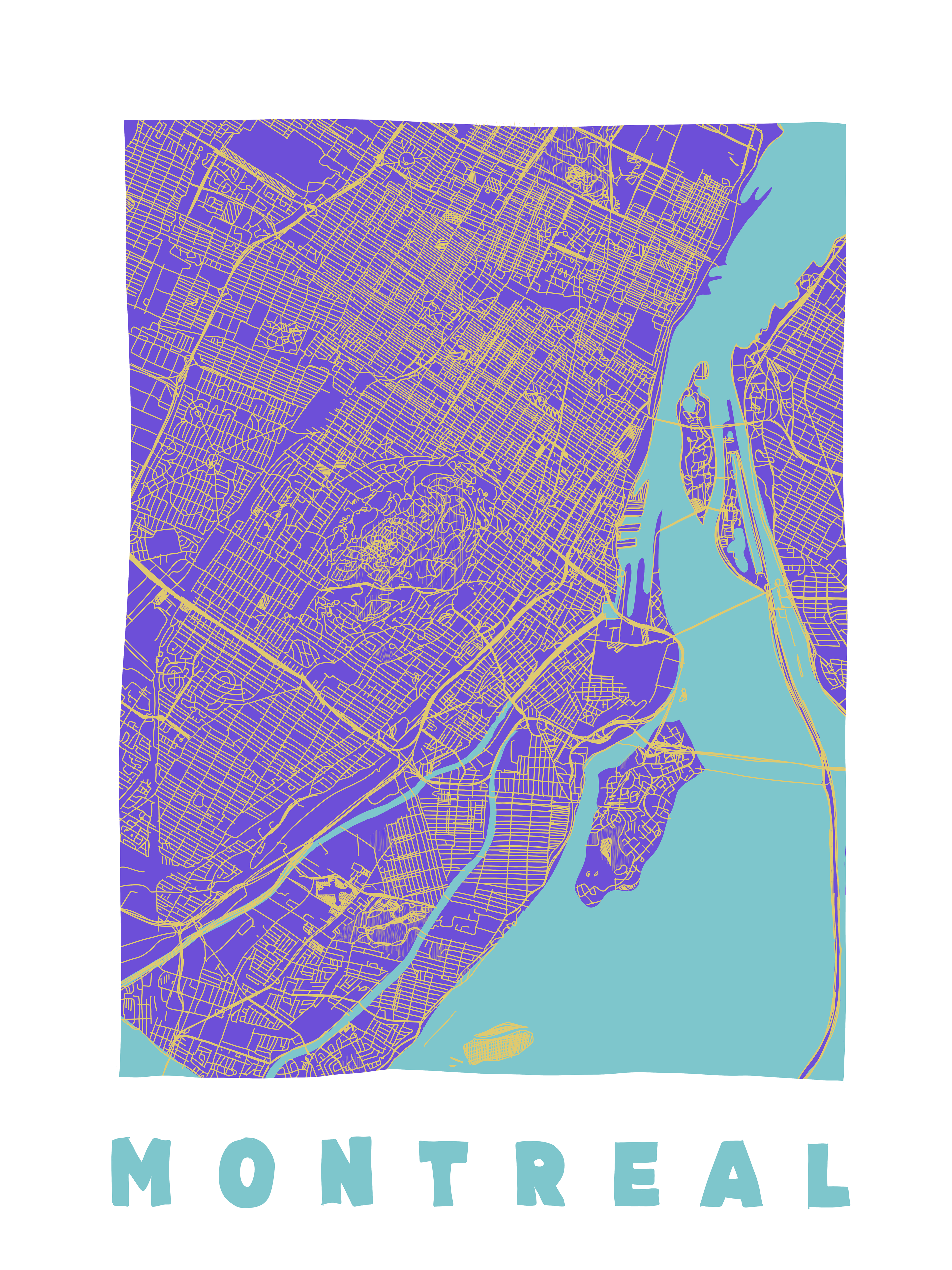 illustration map carte montréal / graphiste illustratrice freelance montréal