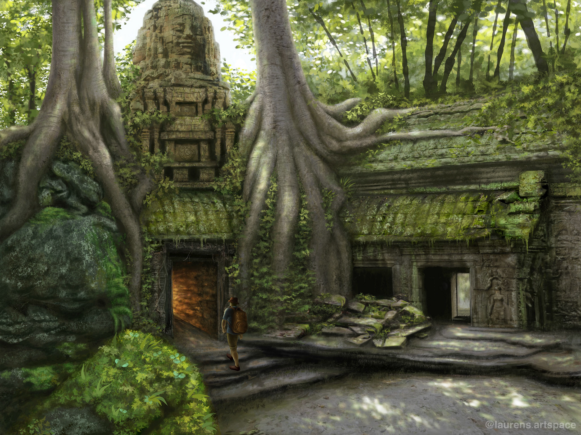 "Into the Jungle." Created in Procreate. 2020