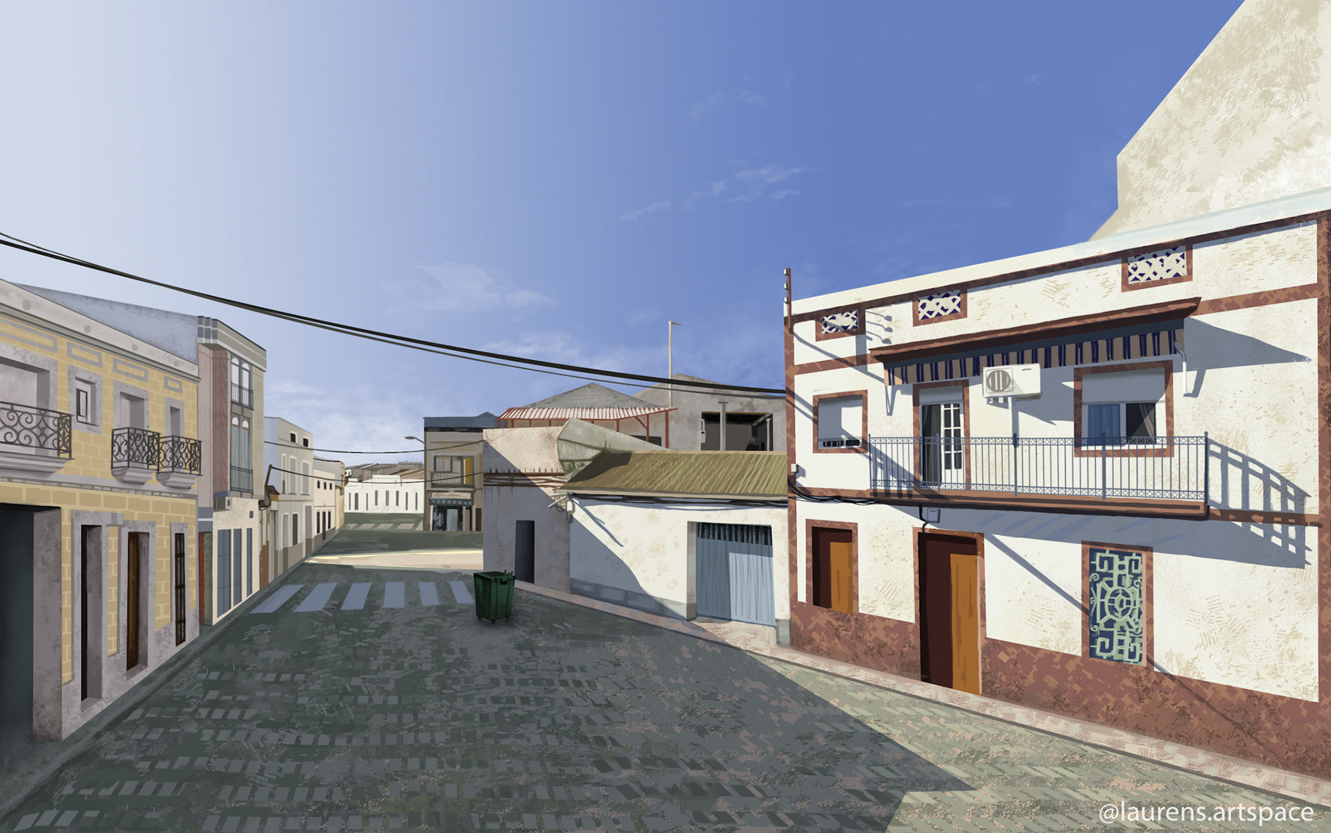 MapCrunch Study 1. Painted in Photoshop. 2021