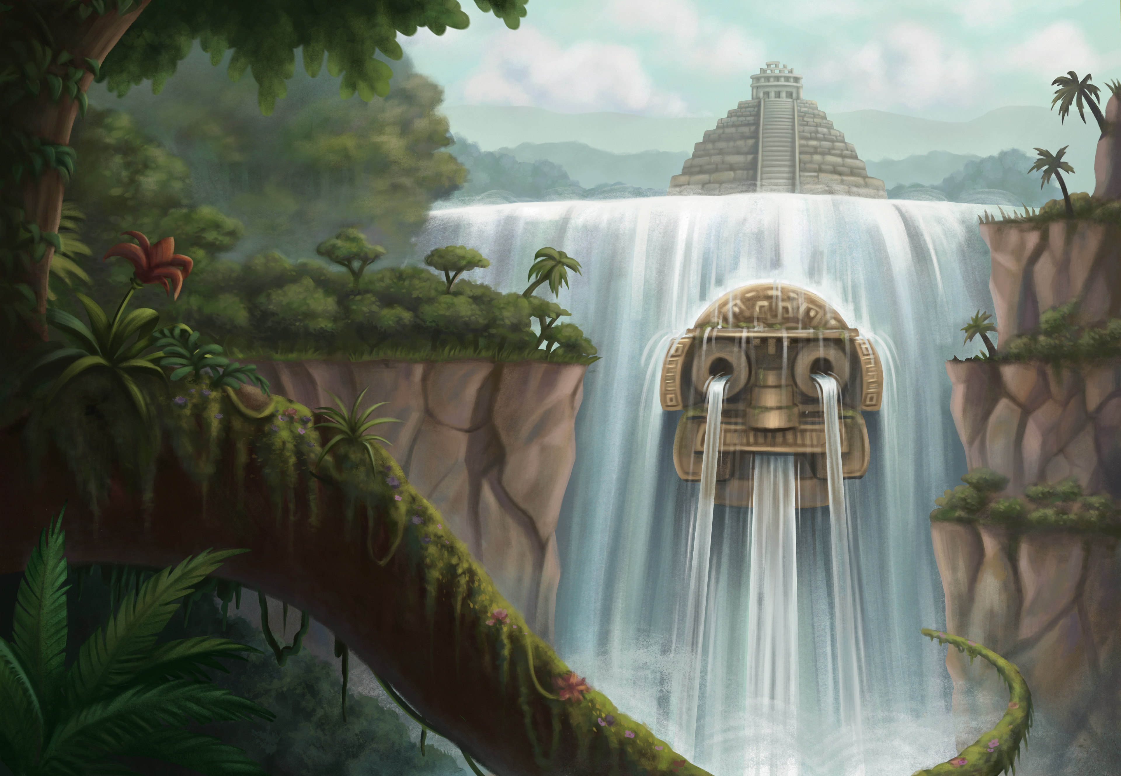 "Jungle Scene" Concept Art, Procreate, 2024