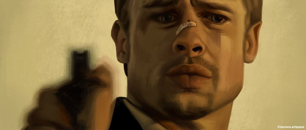 "Se7en" Film Study. Painted in Procreate. Disclaimer: All rights to "Se7en" belong to Arnold Kopelson Productions and New Line Cinema. 2022 