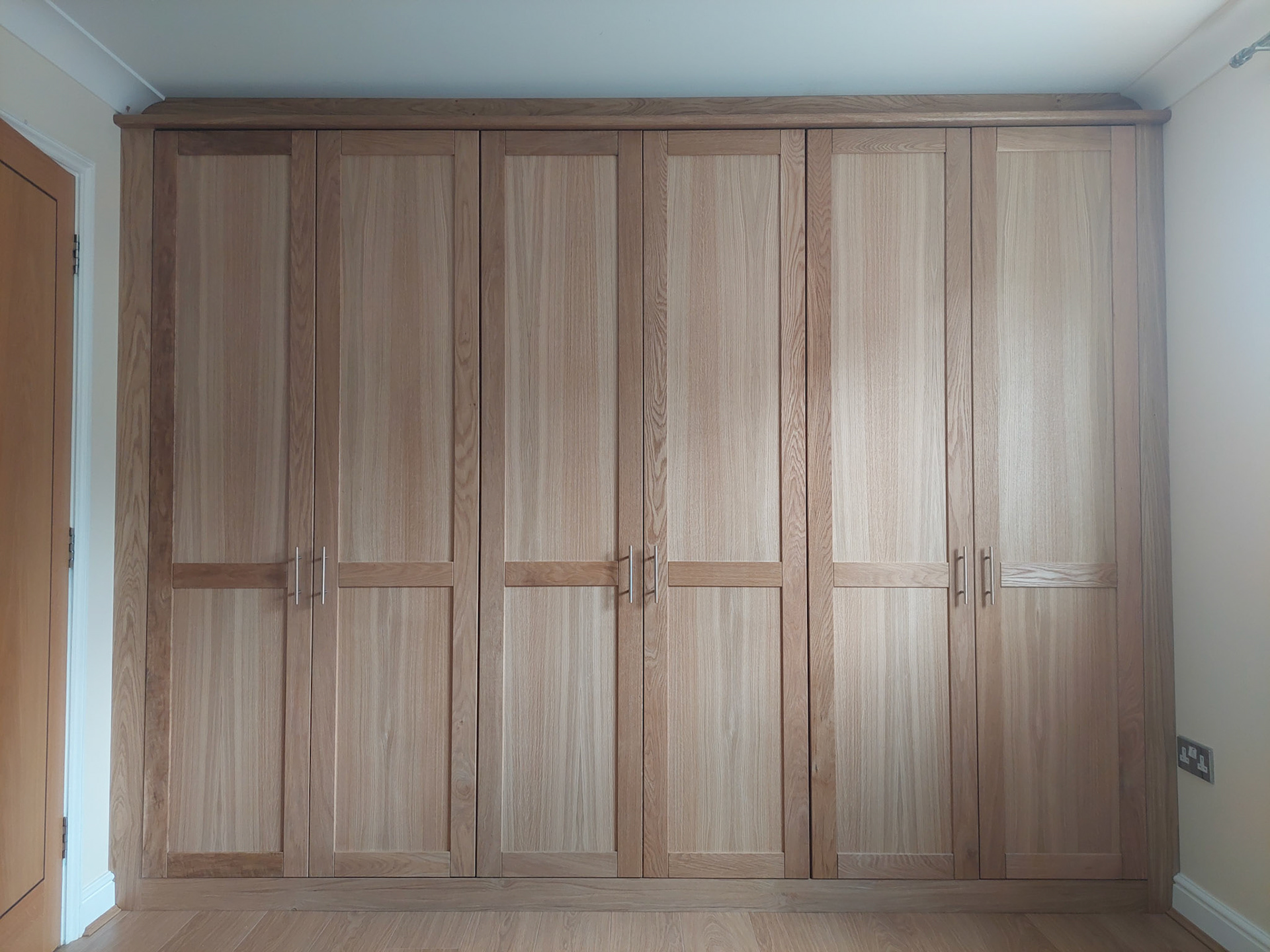 Six Wardrobe Doors, Perfectly fitted between the walls.