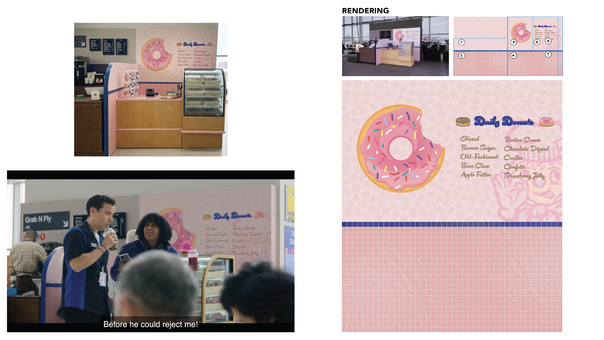 Donut shop stall at JFK airport.