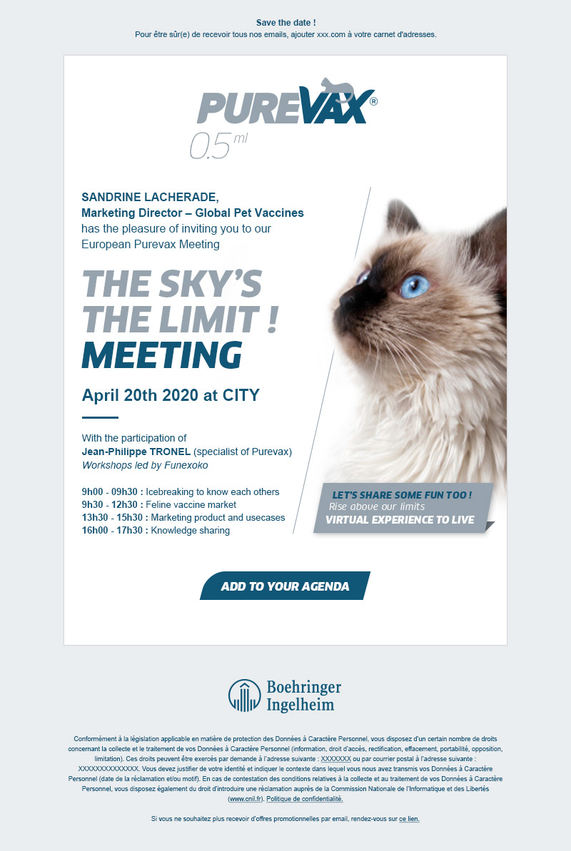 Email d'invitation pour PureVax
