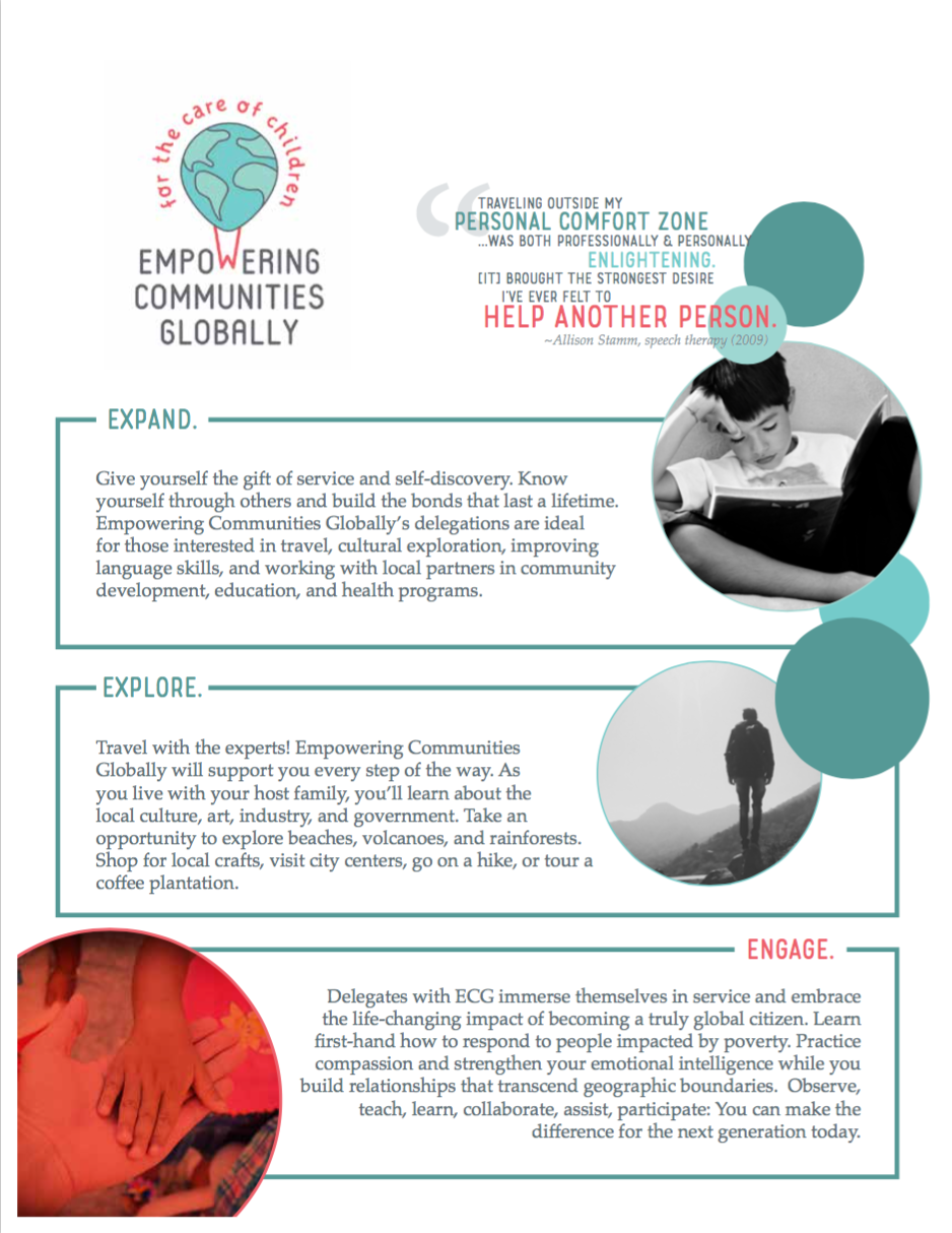 Volunteering: Americas Association for the Care of Children fundraiser flyer