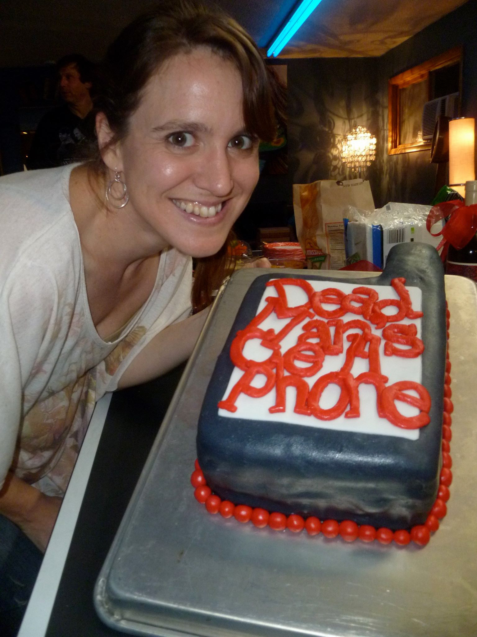 Dead Man's Cell Phone cast party cake