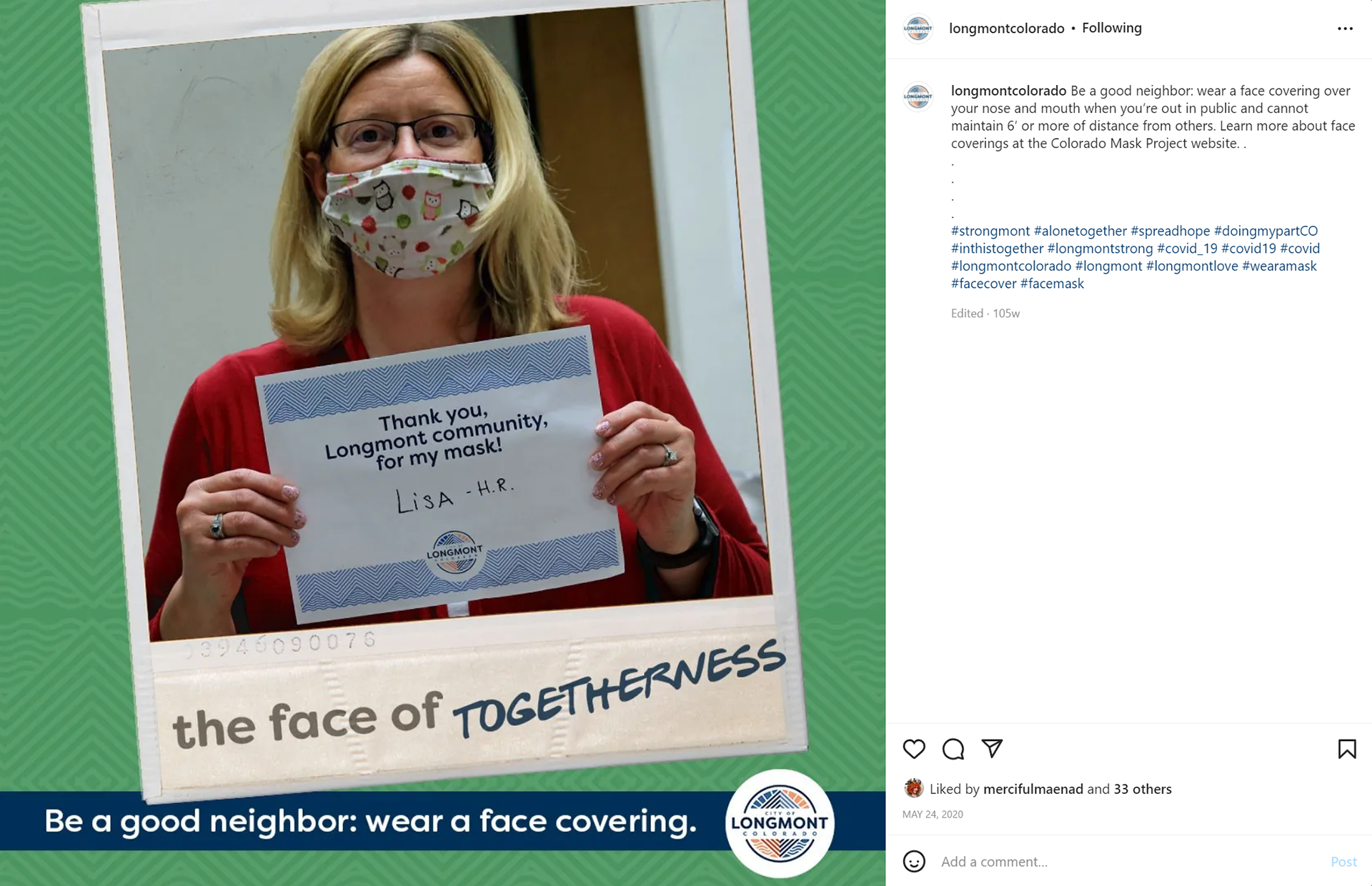 Be a Good Neighbor Masking Campaign (FB/Insta/ND)