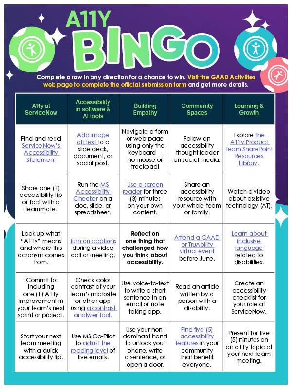 Honoring GAAD: gamified engagement activity
