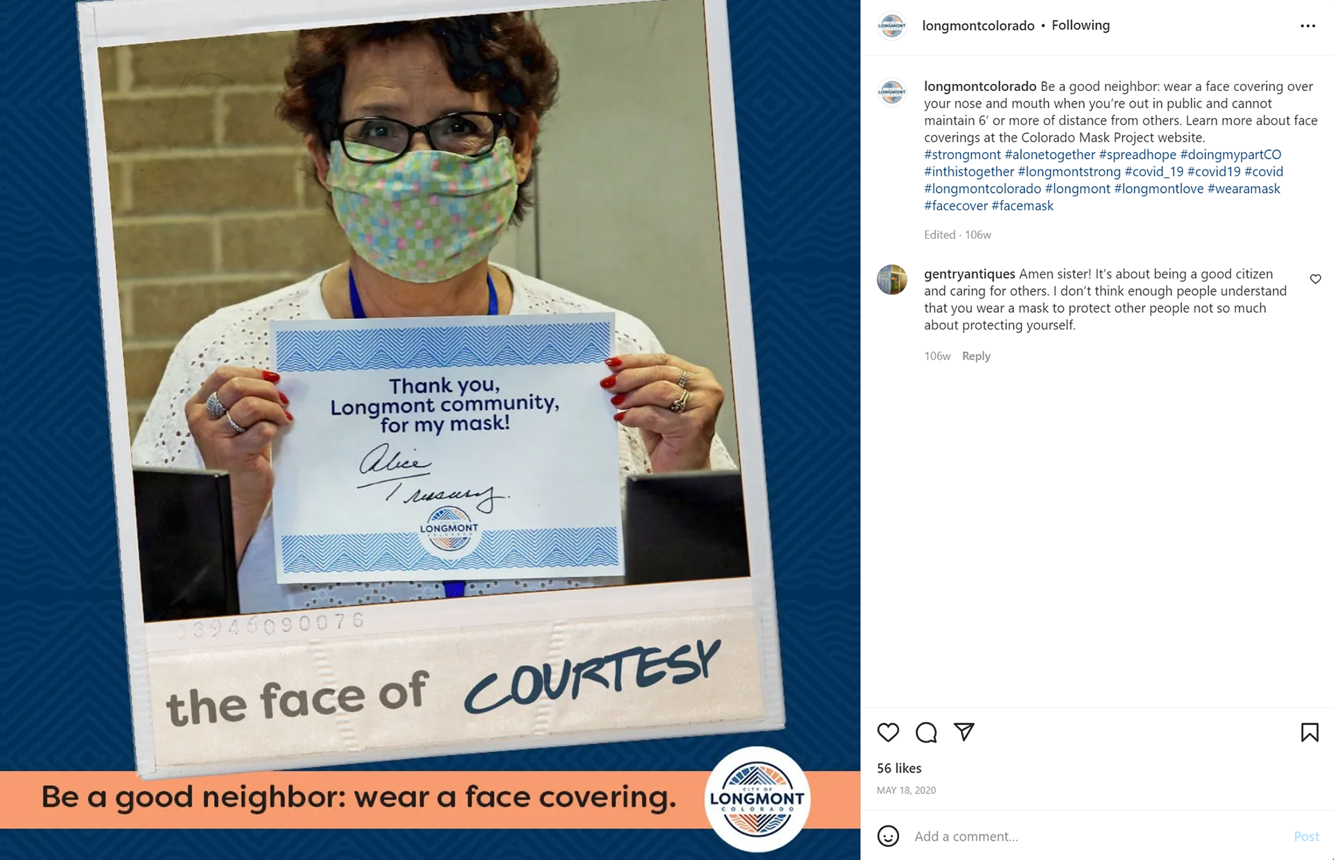 Be a Good Neighbor Masking Campaign (FB/Insta/ND)
