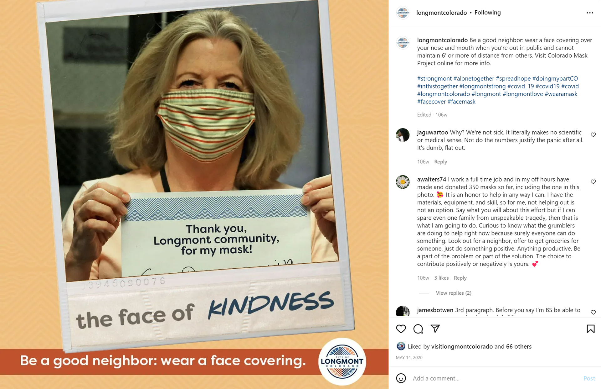 Be a Good Neighbor Masking Campaign (FB/Insta/ND)