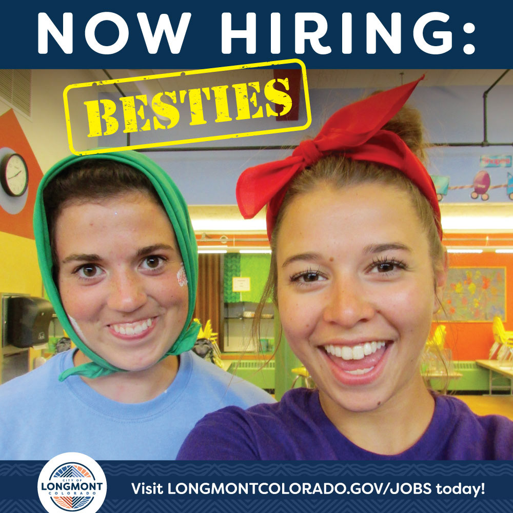 two girls smiling and making faces having fun at their summer camp job