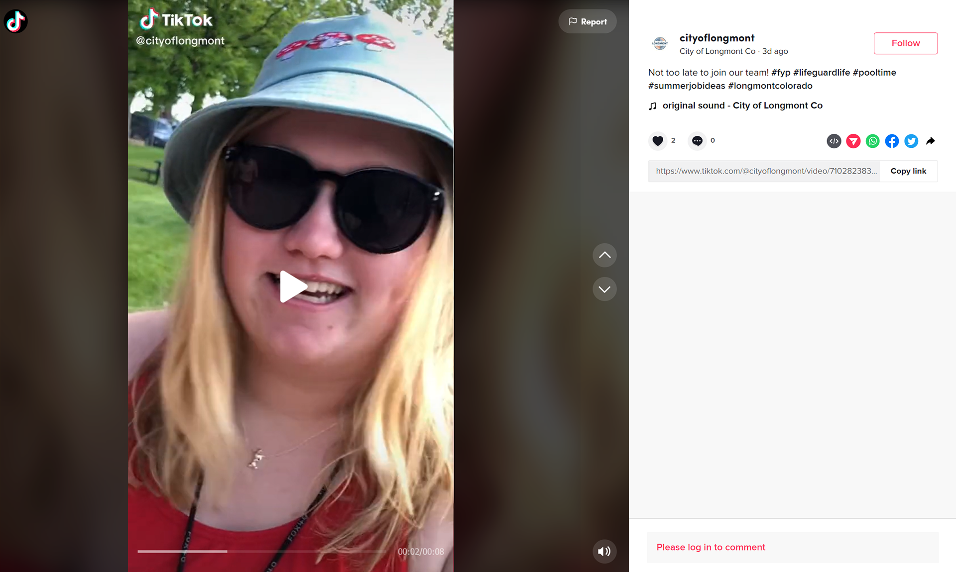 Now Hiring Lifeguards (TikTok & Insta)