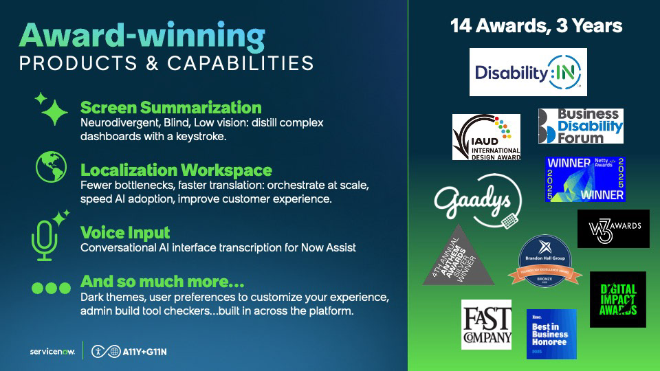 Bragging deck for A11y+G11n Product Team