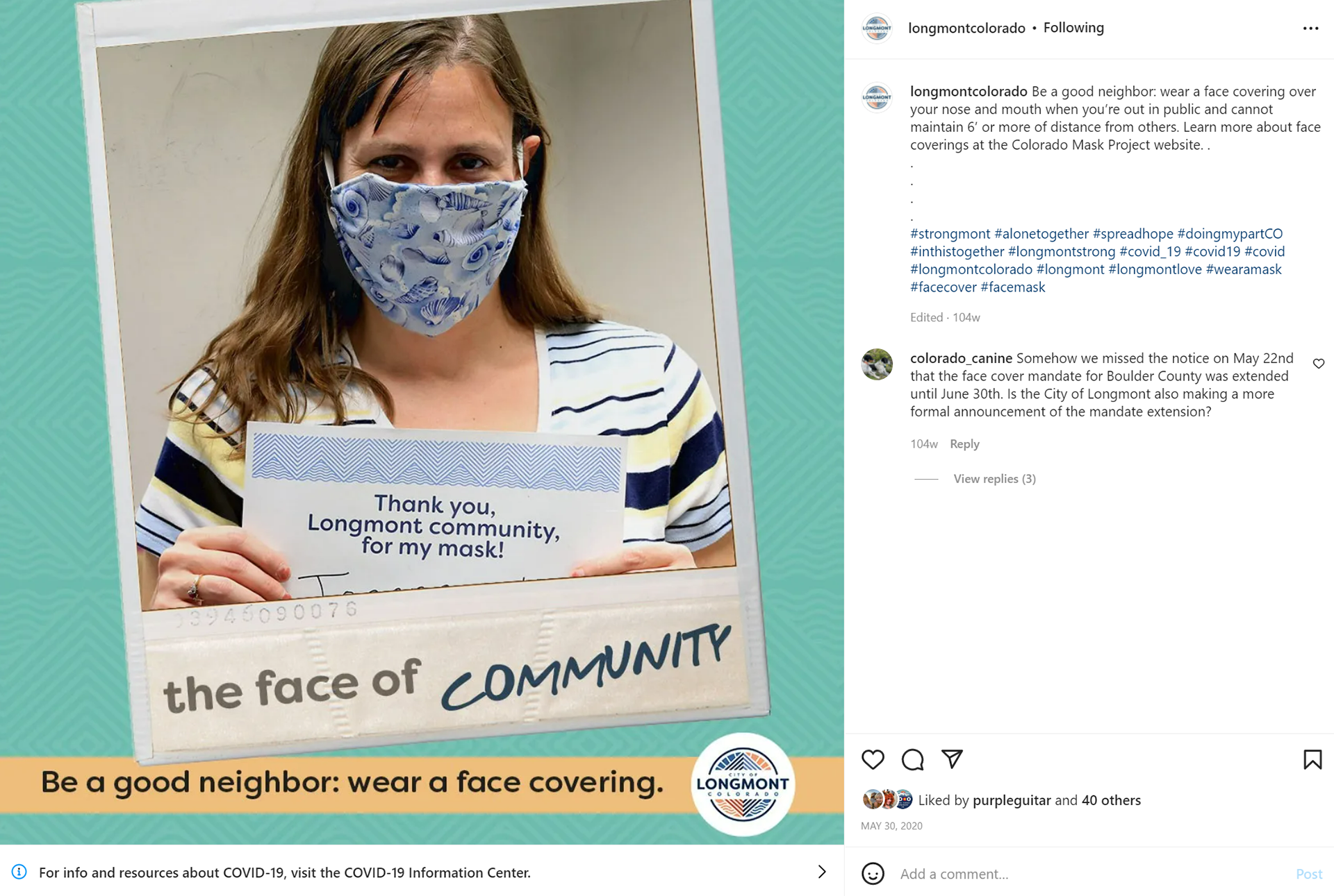 Be a Good Neighbor Masking Campaign (FB/Insta/ND)