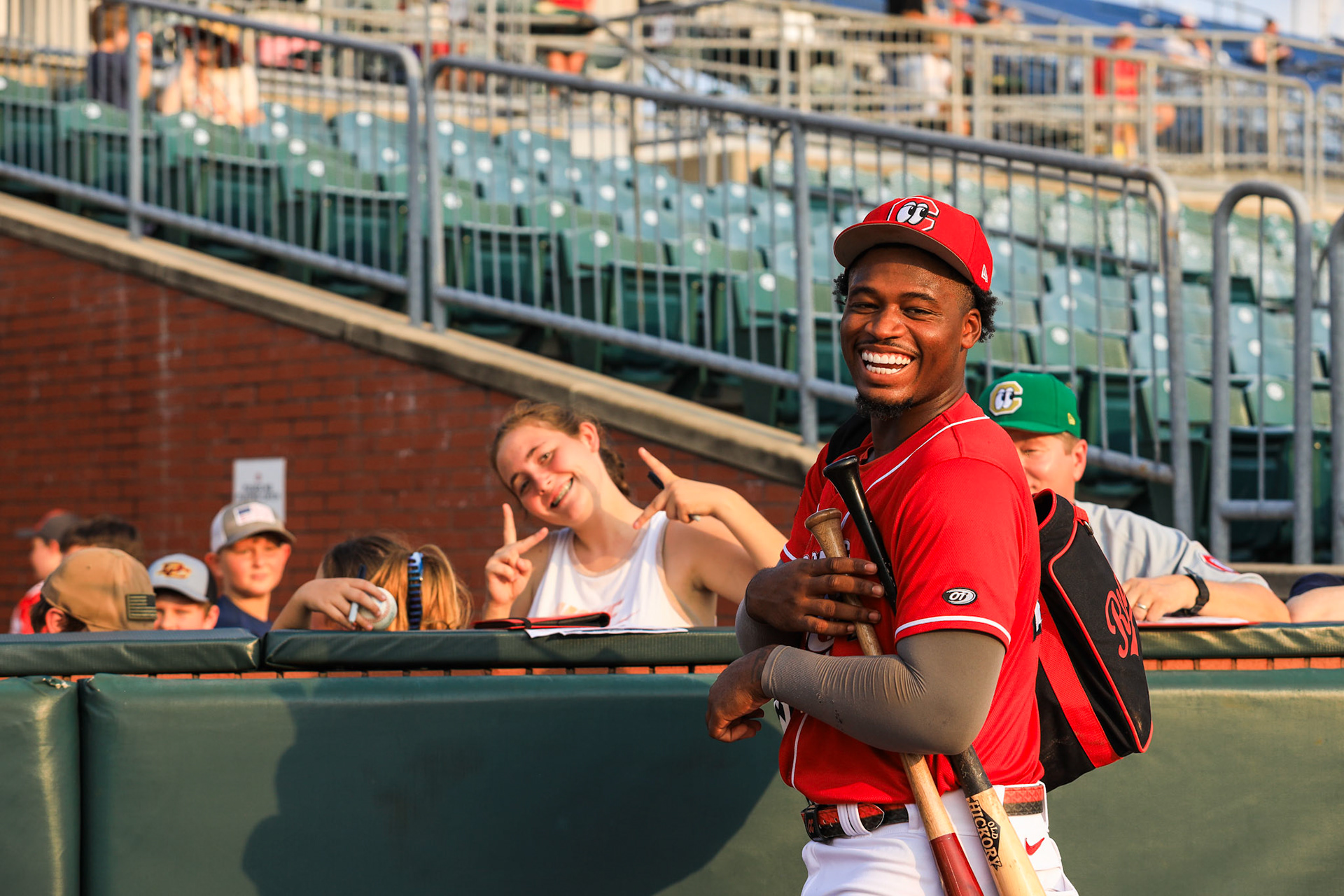 Lookouts vs. Barons 9.5 - Cam Collier signing autographs