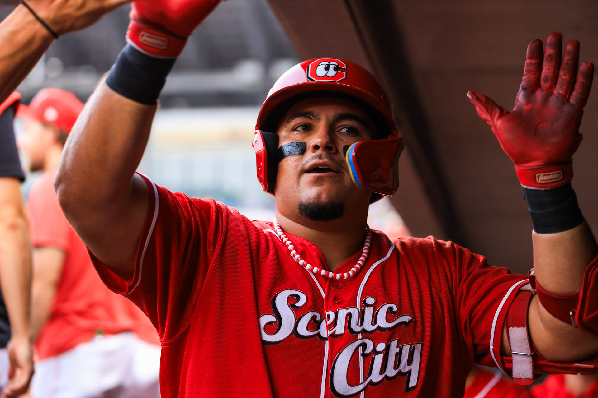 Lookouts vs. Barons 9.5 - Ruben Ibarra dugout celebration