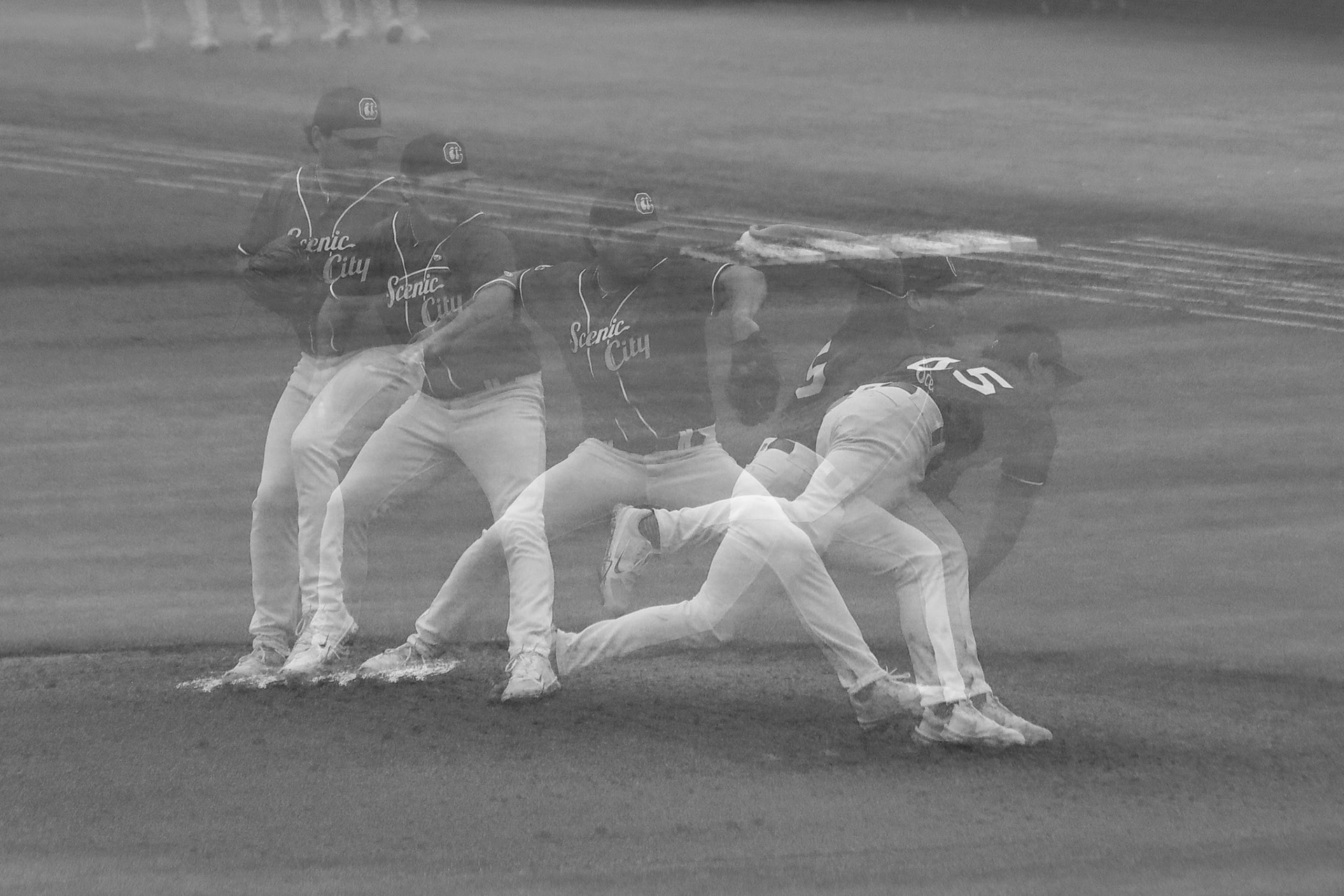 Lookouts vs. Smokies 5.7 - Ryan Cardona Multiple-exposure