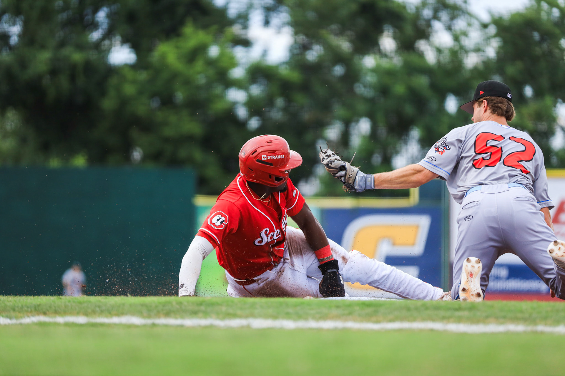 Lookouts vs. Trash Pandas 7.8 - Jay Allen II sliding into third