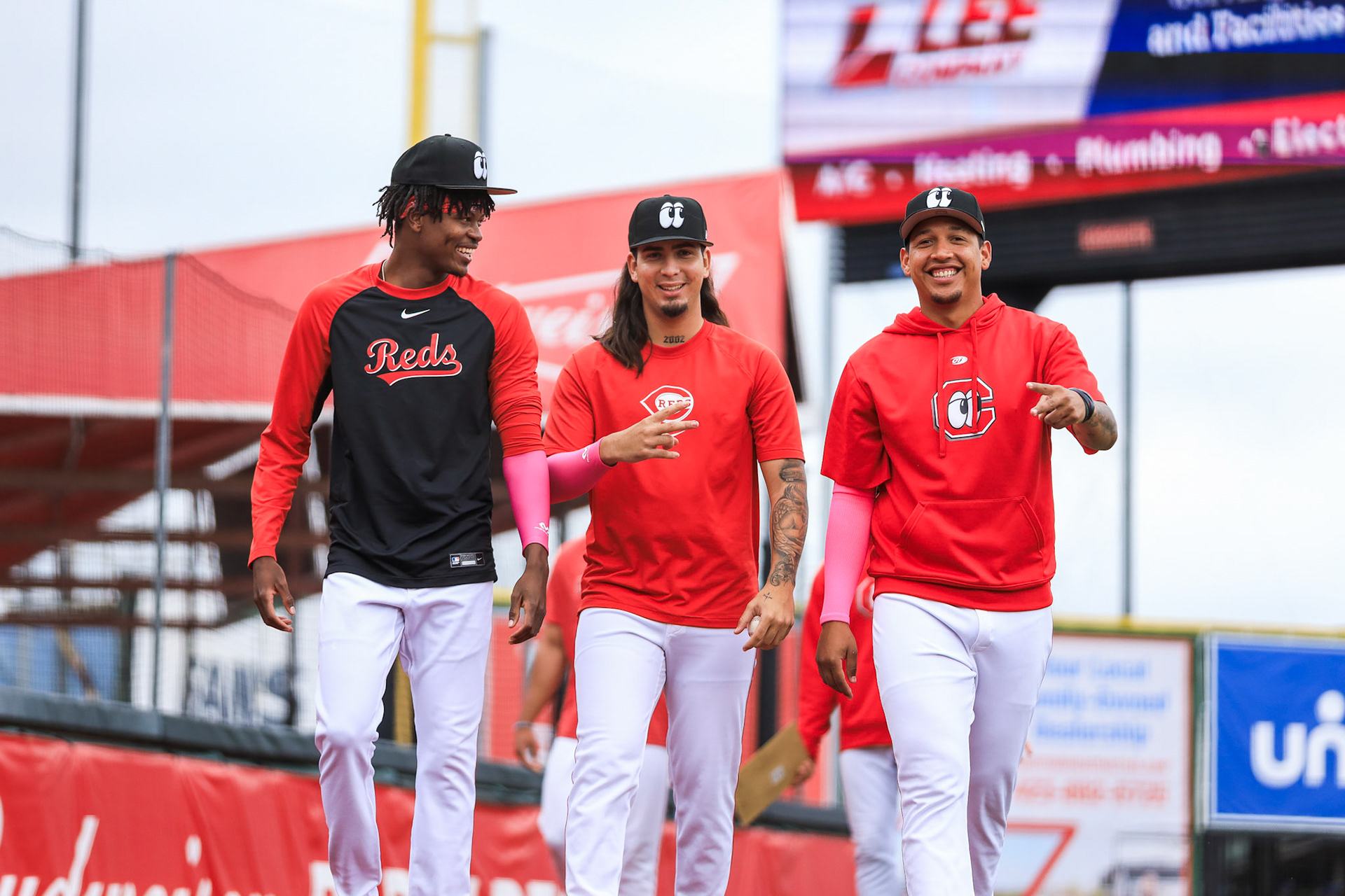 Lookouts vs. Smokies 5.11 - Joel Valdez, Jose Acuna & Jose Franco pre-game