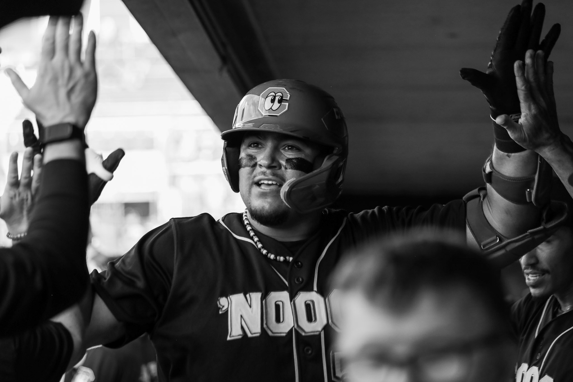 Lookouts vs. Trash Pandas 7.10 - Ruben Ibarra dugout celebration
