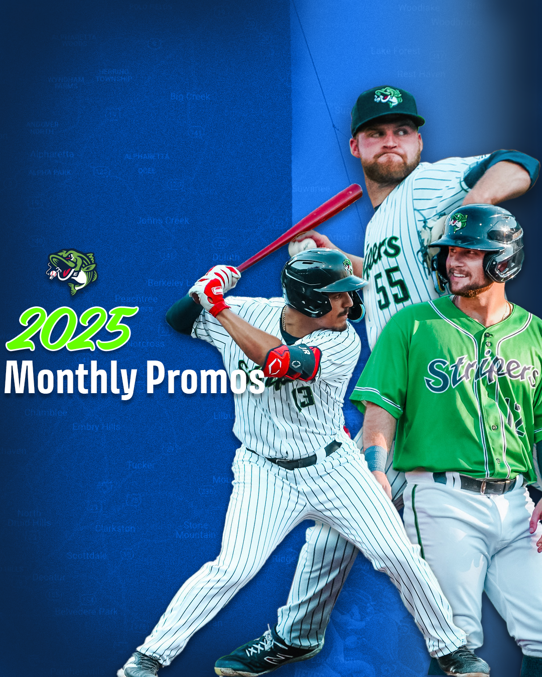 Gwinnett Stripers Monthly Promo Calendar Header