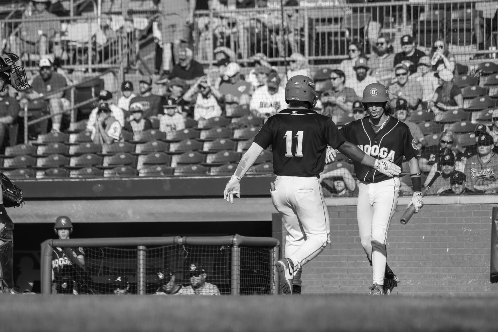 Lookouts vs. Clingstones 4.26 - Hector Rodriguez and Edwin Arroyo celebrate at home