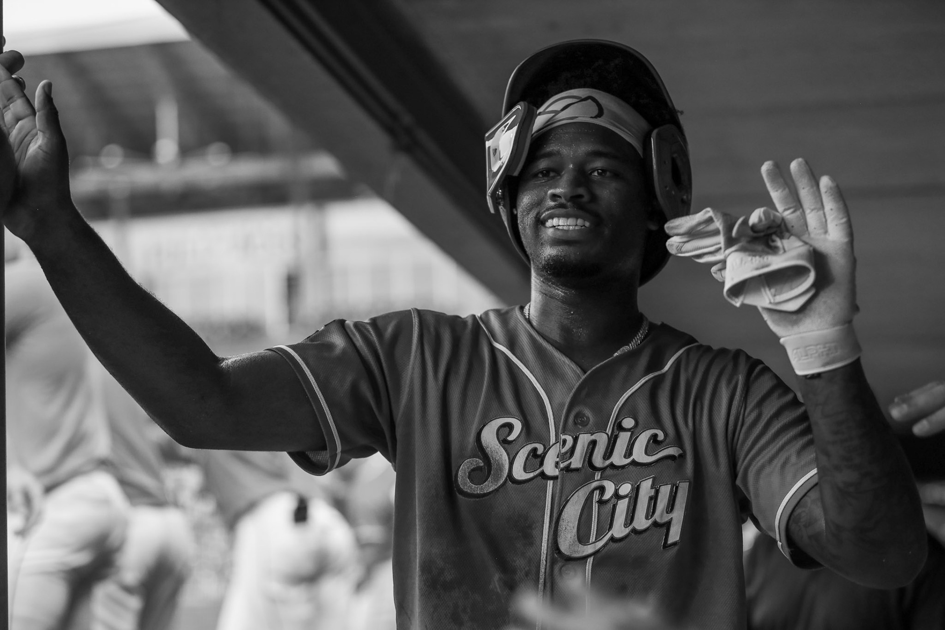 Lookouts vs. Blue Wahoos 6.26 - Cam Collier dugout celebration