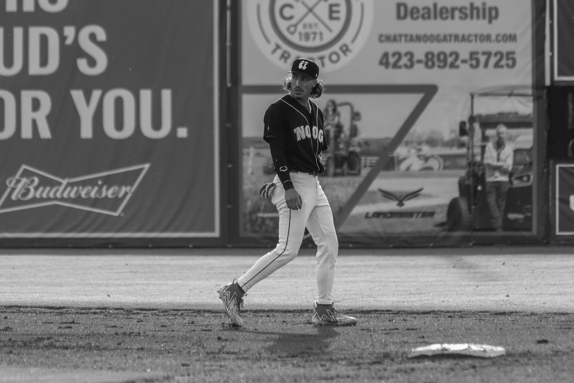 Lookouts vs. Smokies 5.6 - Edwin Arroyo after getting an out