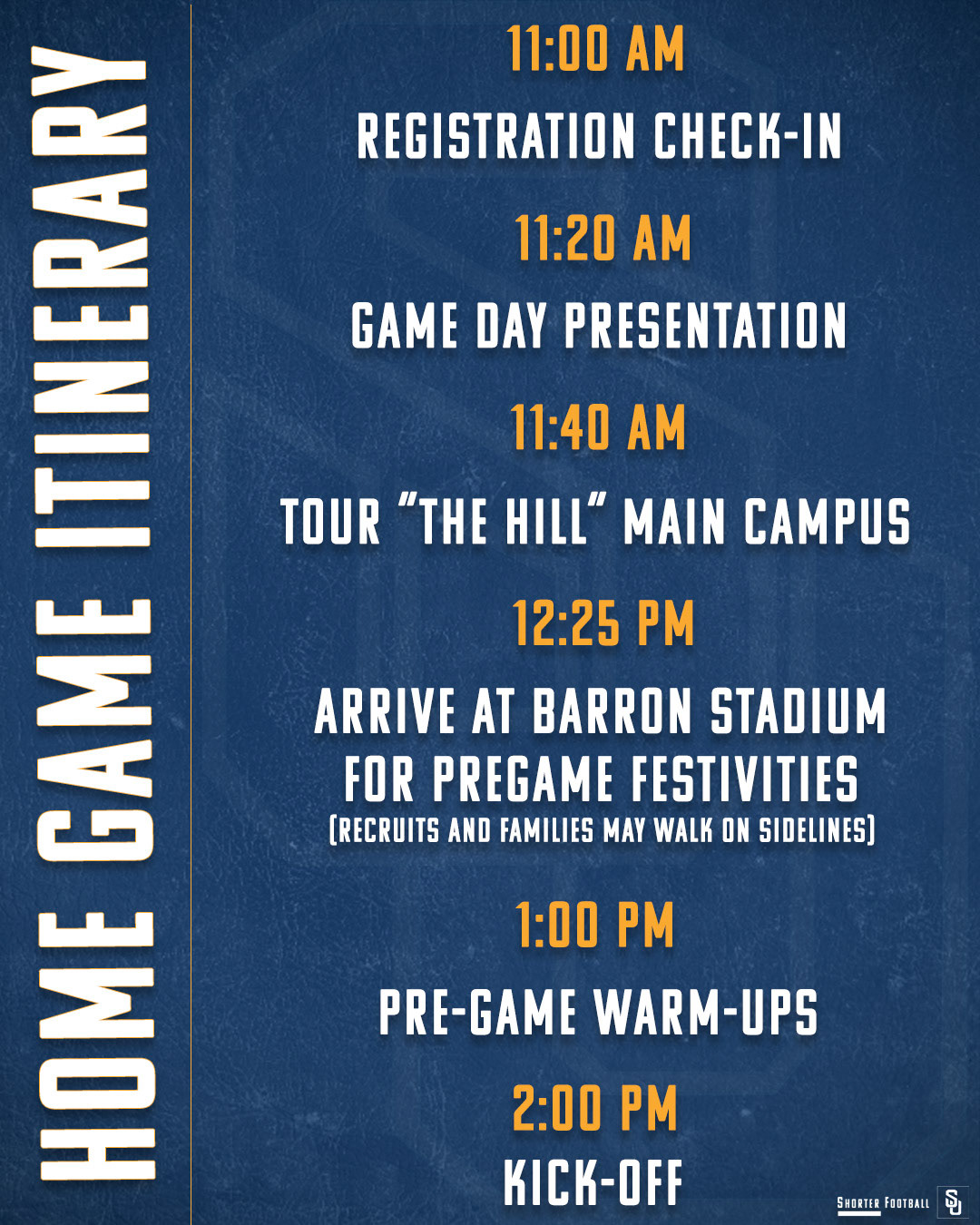 Recruit Visit Itinerary