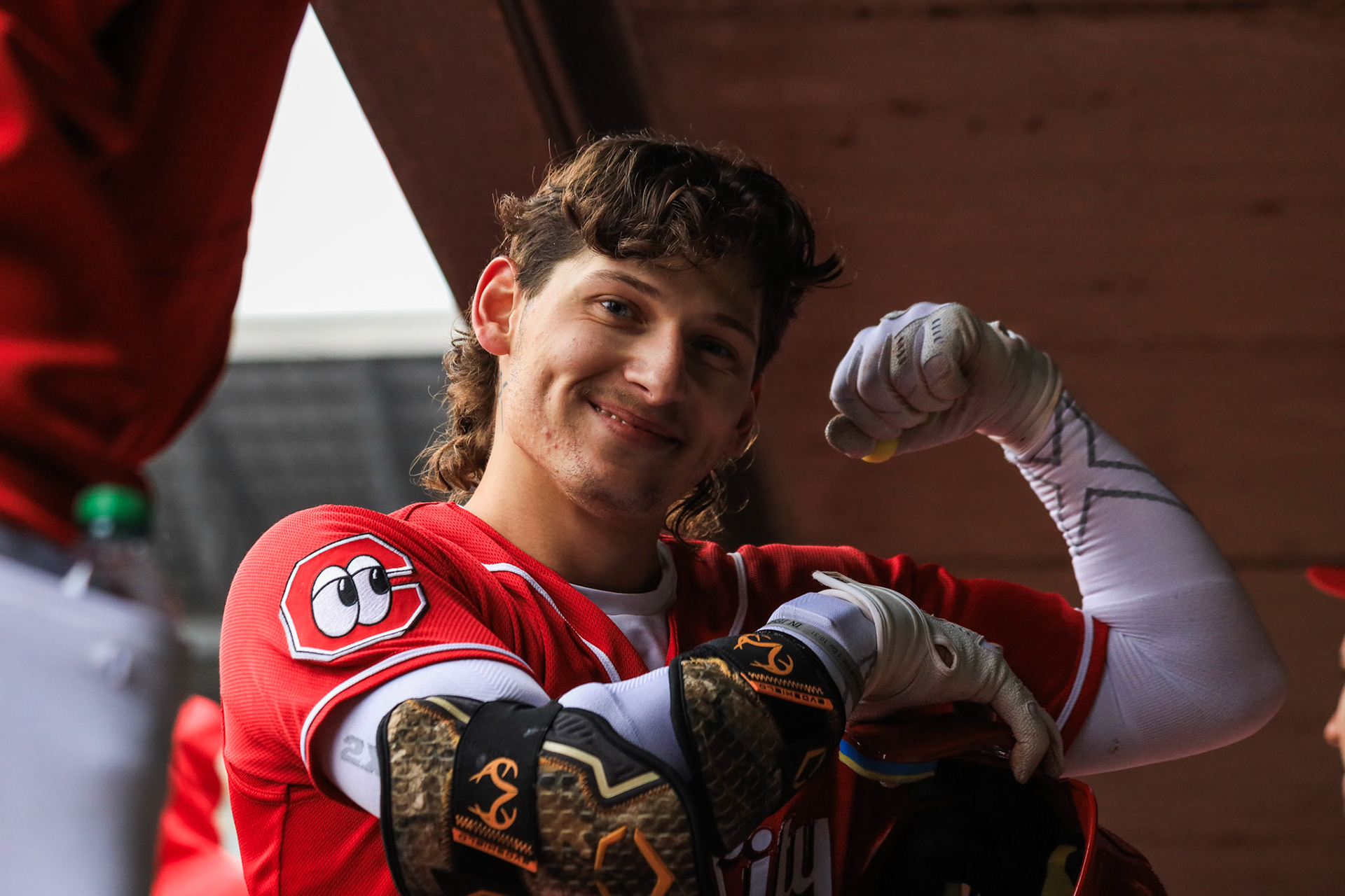 Lookouts vs. Smokies 5.7 - Austin Hendrick dugout celebration