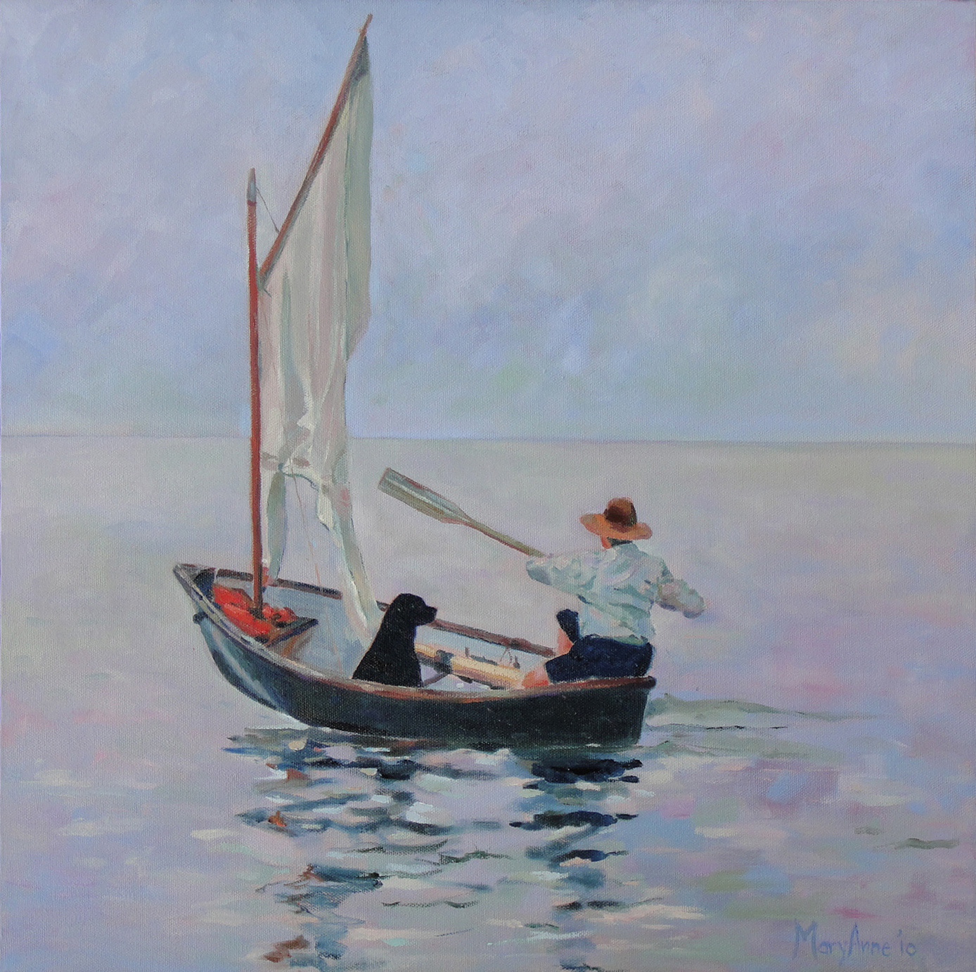 2010 Oil 18x18 "Becalmed"