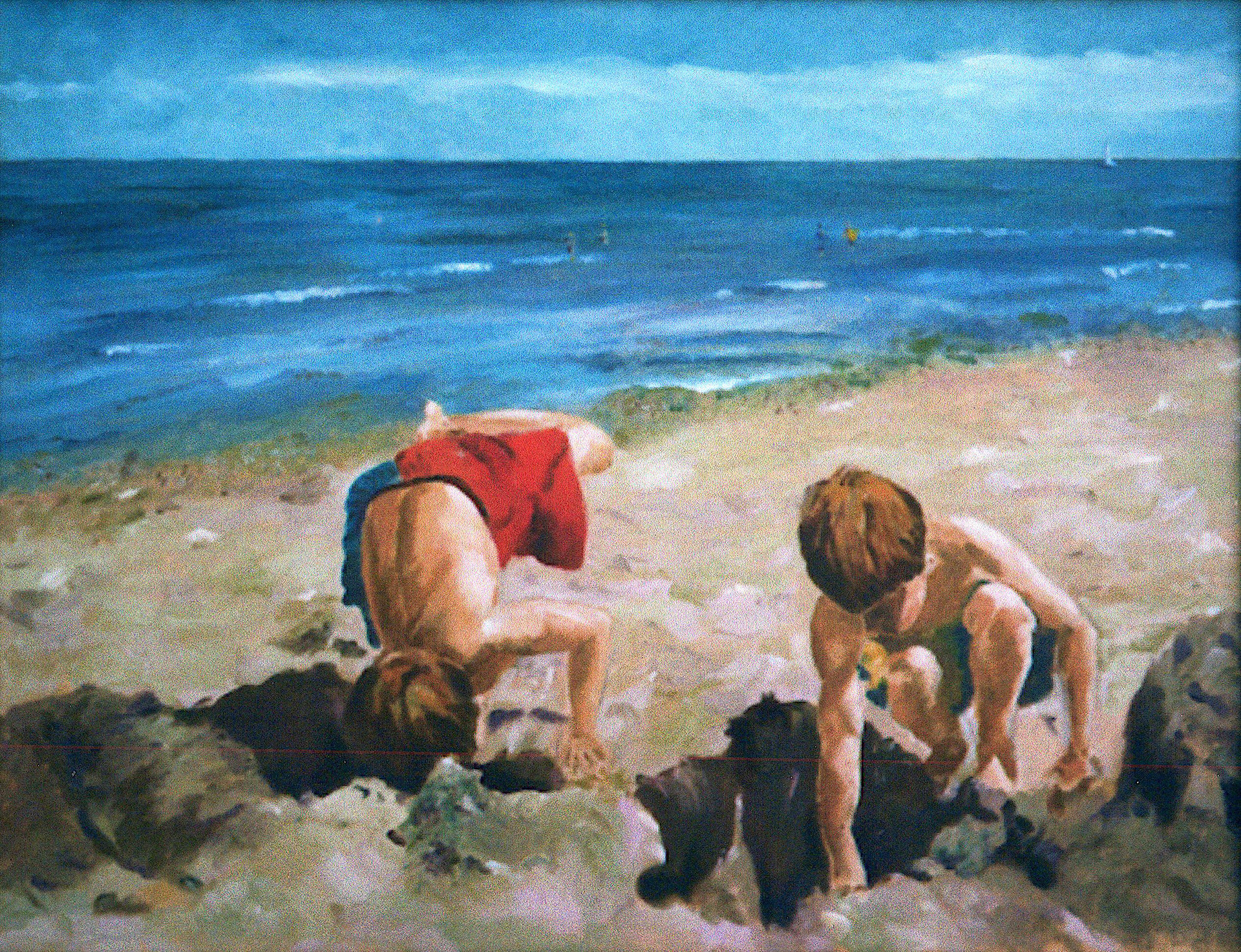 1993 Oil ~18x14 "Friends"