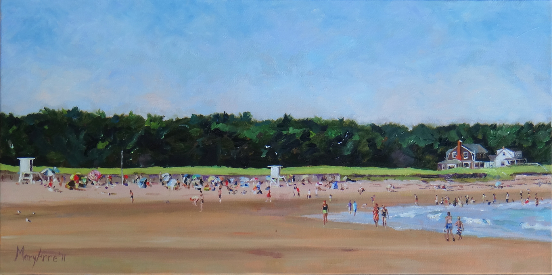 2011-09 Oil 24x12 "Scarborough Beach"