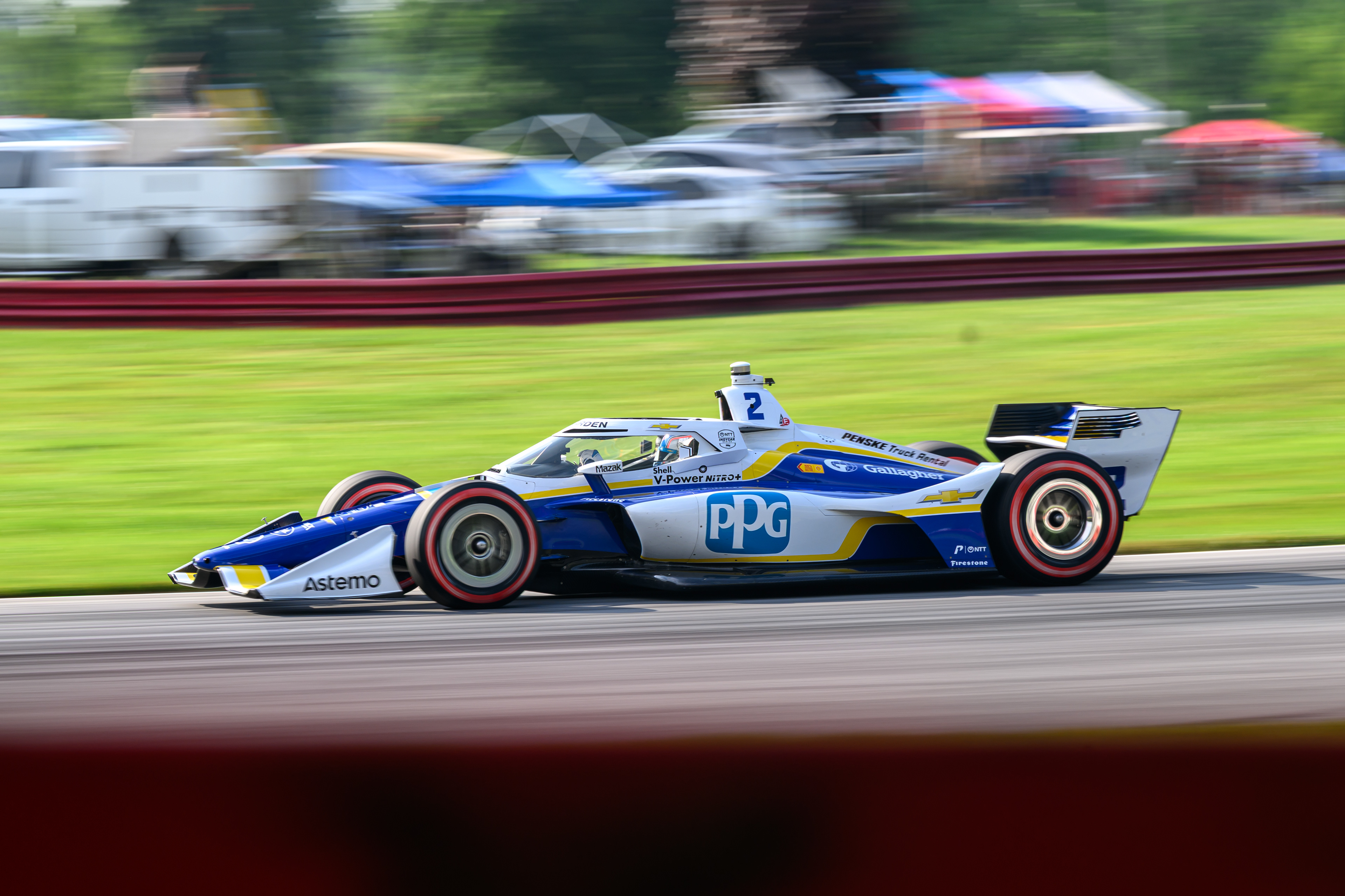 Josef Newgarden (2) driving for Team Penske finished 9th in Lexington Ohio on July 5, 2026. 