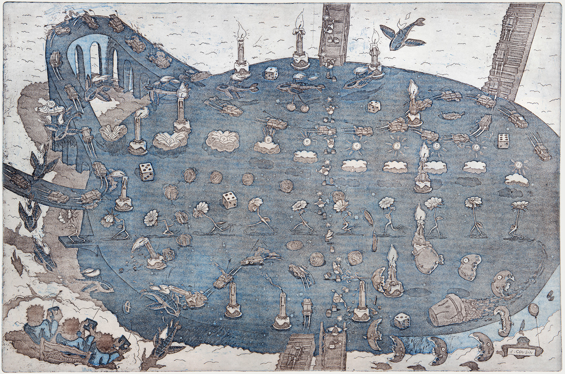 gravure originale "Le contrôle de mes pensées"