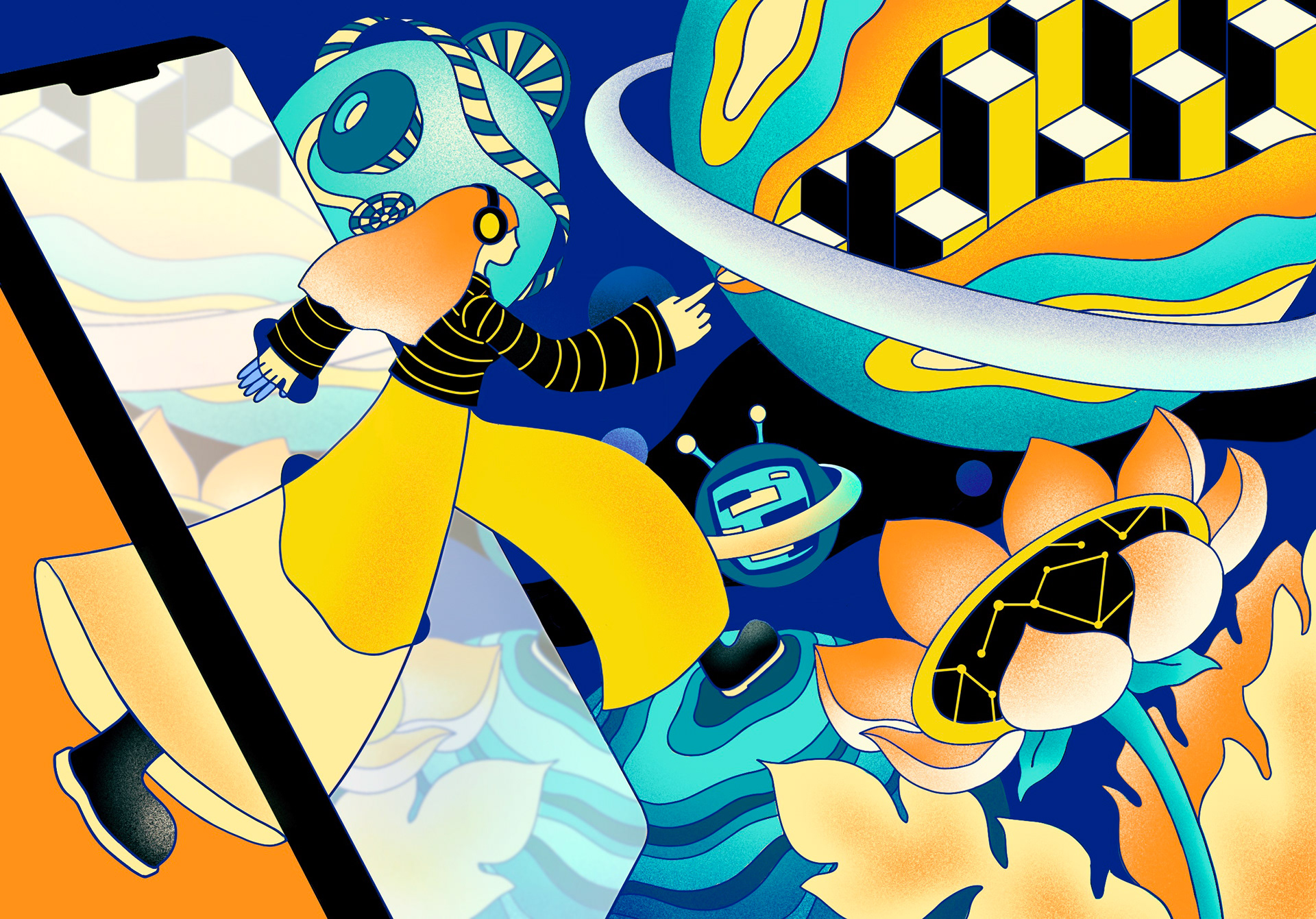 Into the Metaverse | Digital Illustration on Procreate