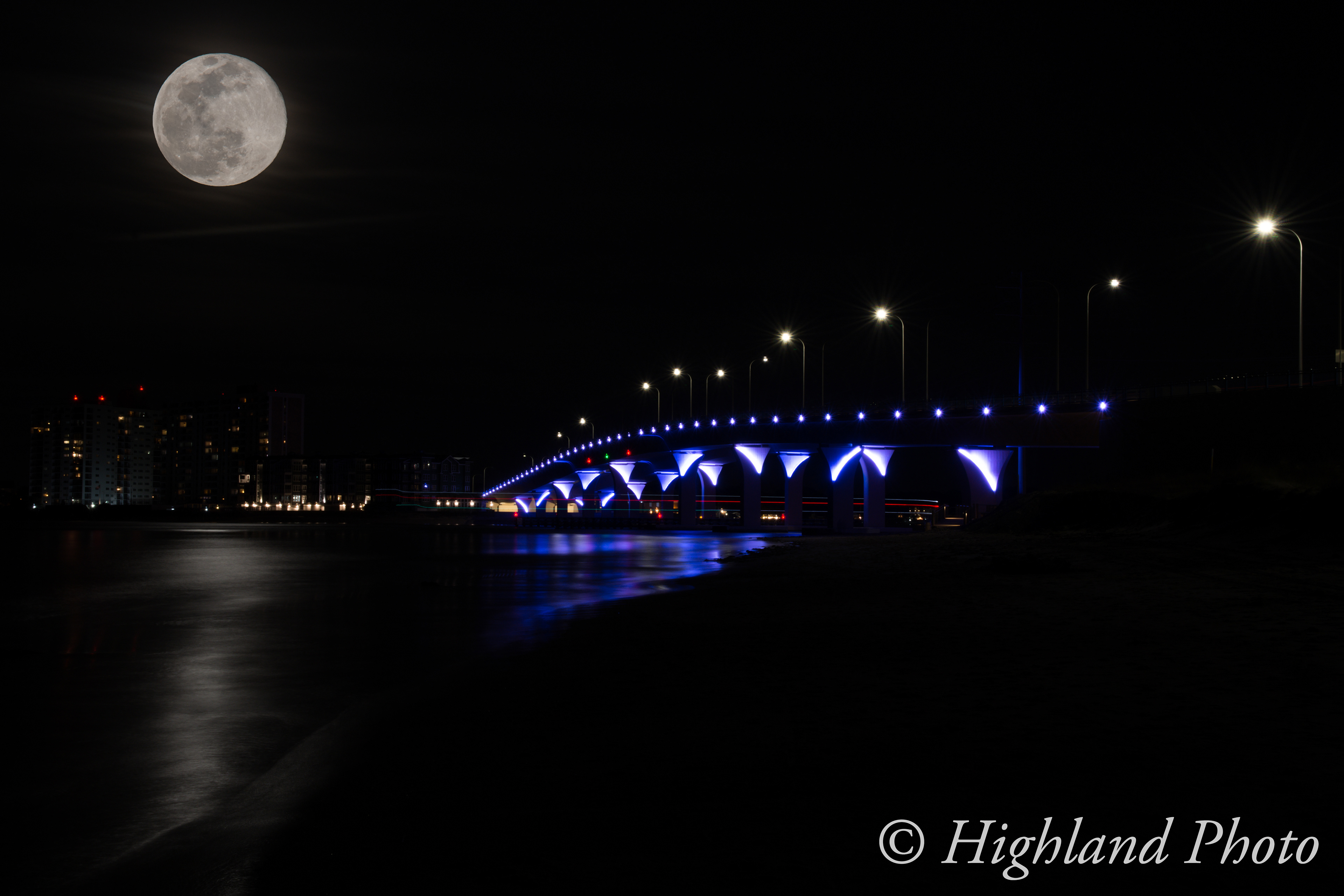 Full Moon Over The Lesner Bridge