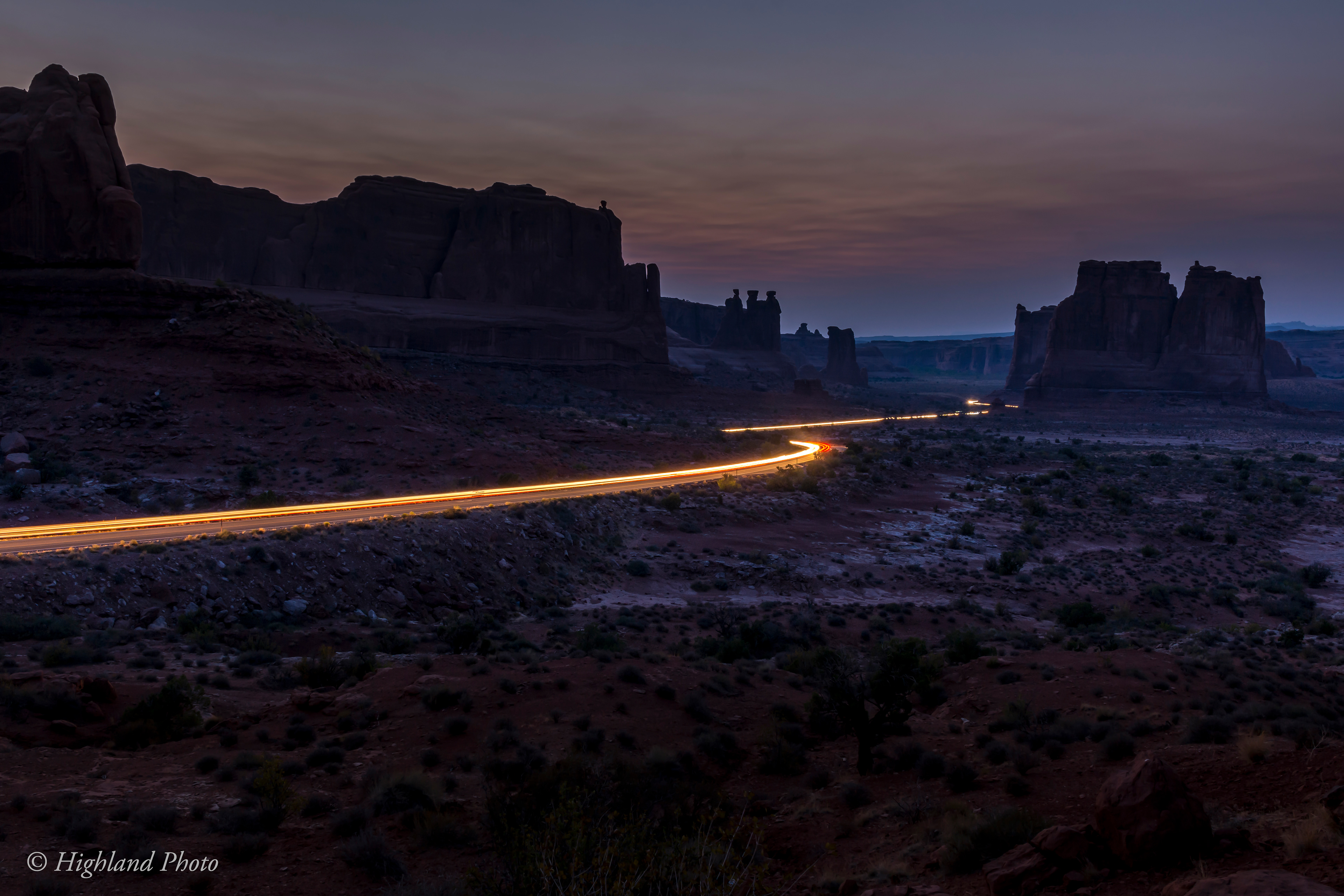 Light Trails at Arches National Park