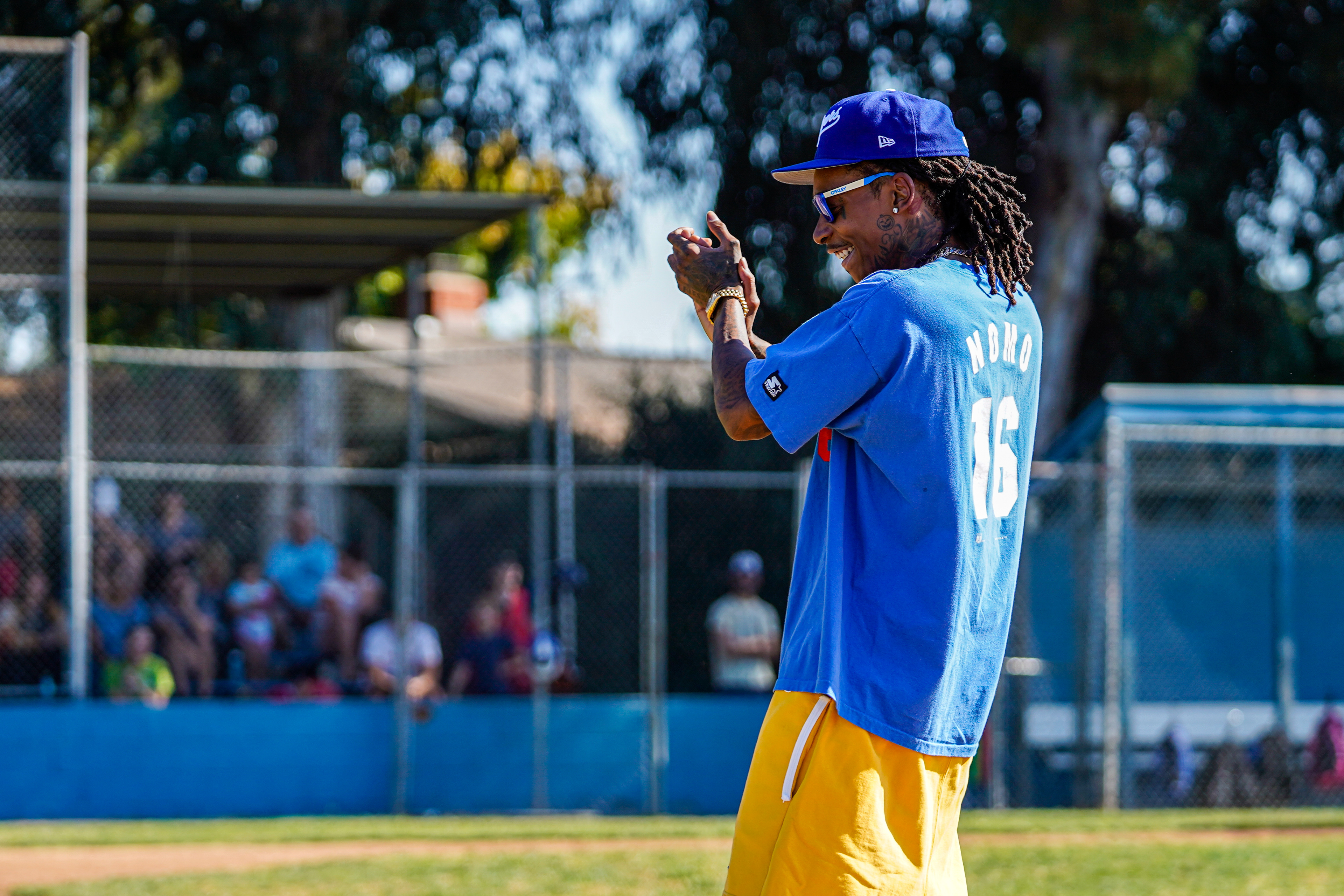 Wiz Khalifa coaches Little League in Van Nuys