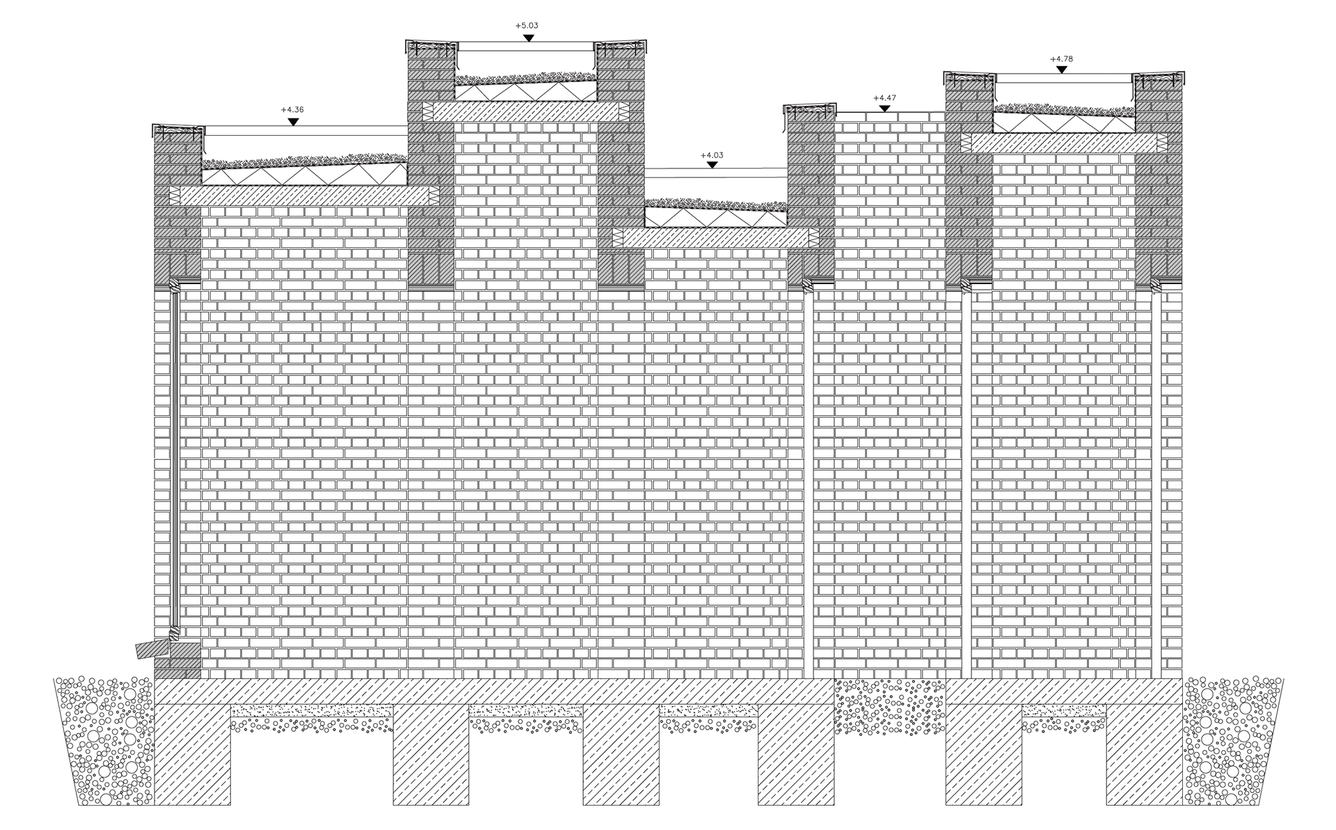 facade section south