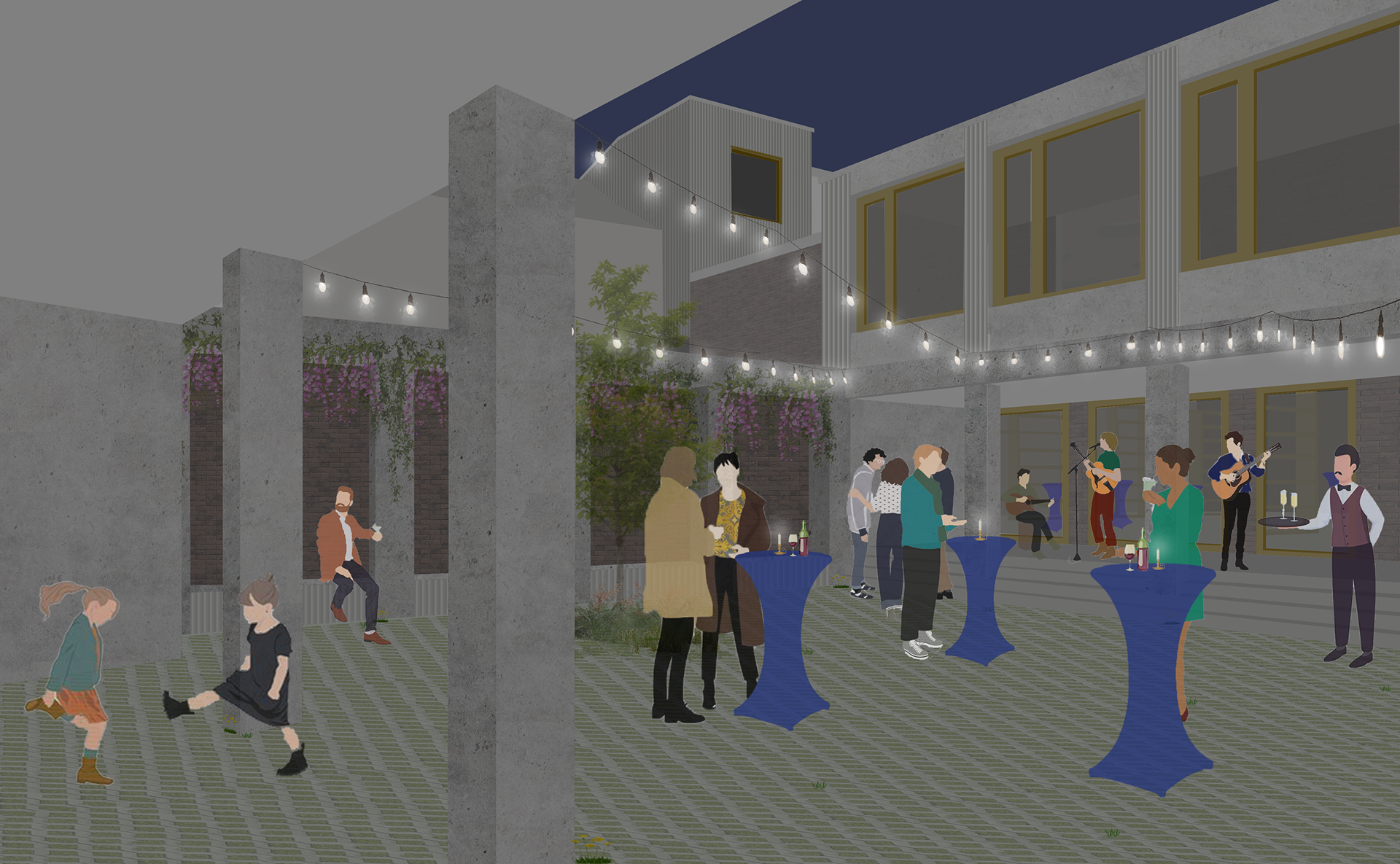 Clearing 2: Polyvalente tuin by night