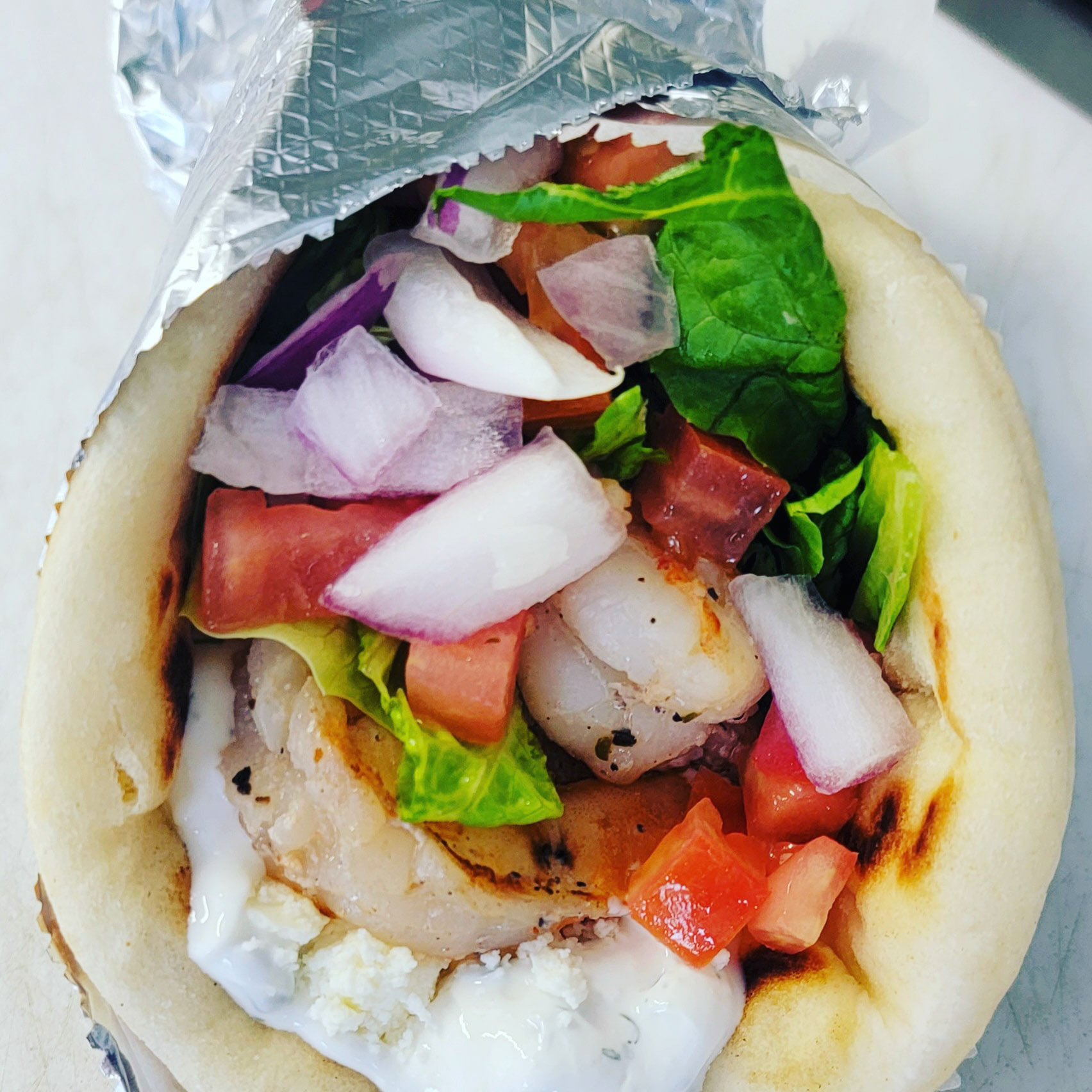Shrimp Pita